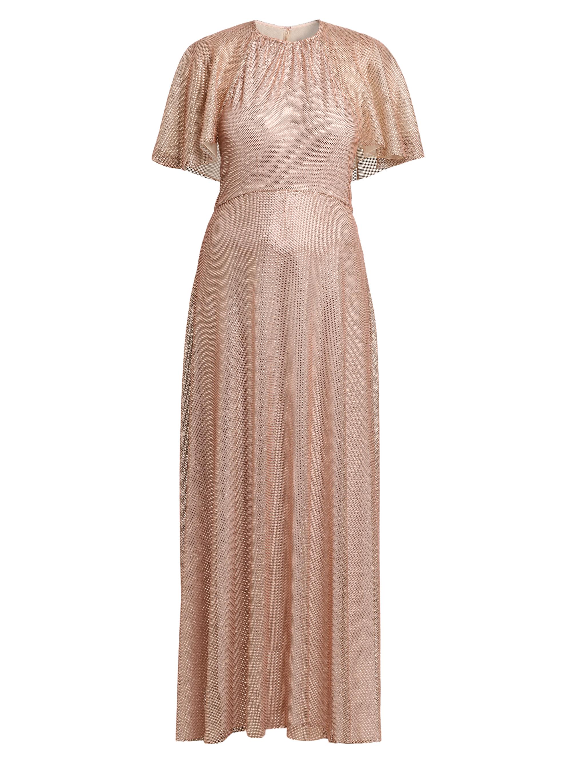 Alberta Ferretti Women's Metallic Mesh A-line Gown - Multi Pink