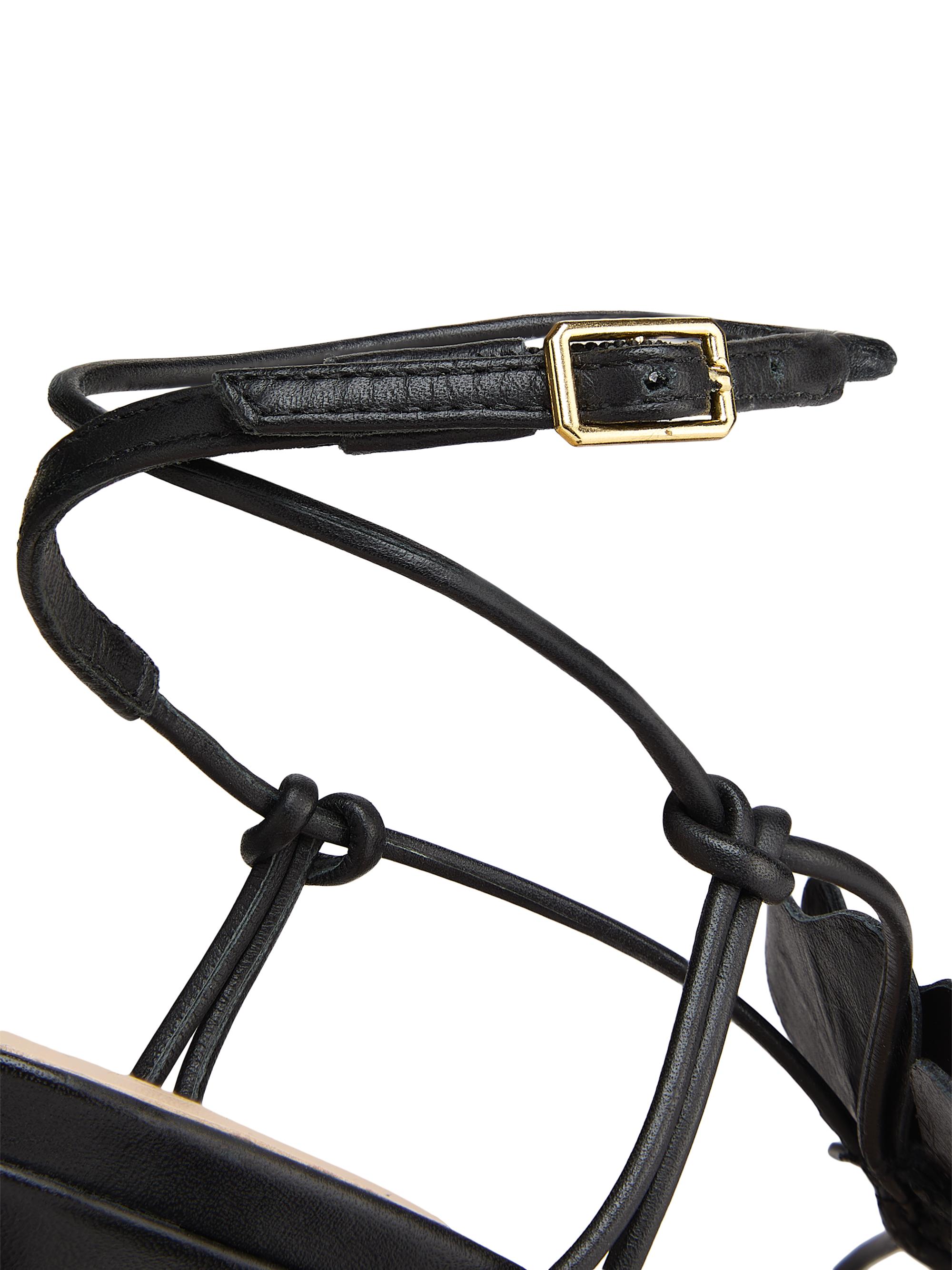 22élevé 90MM Flower-Accent Leather Sandals | Saks Fifth Avenue