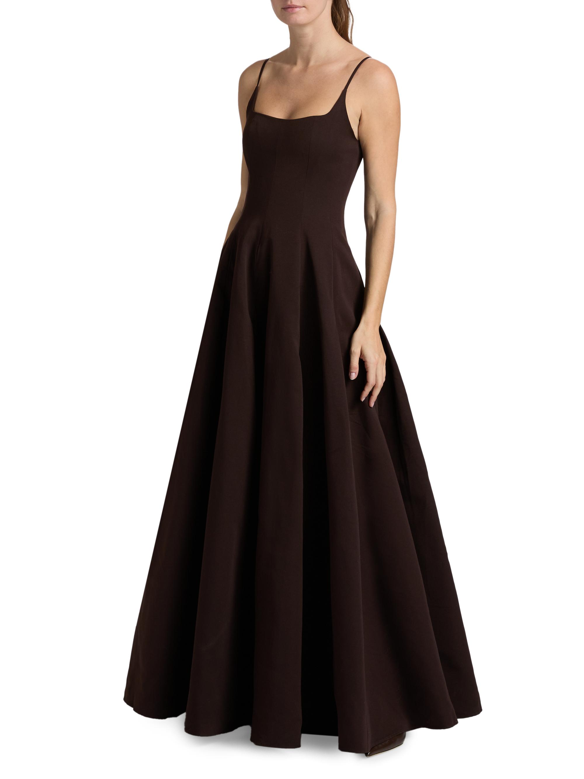 STAUD, Joy Maxi Dress in Earth, Size 10