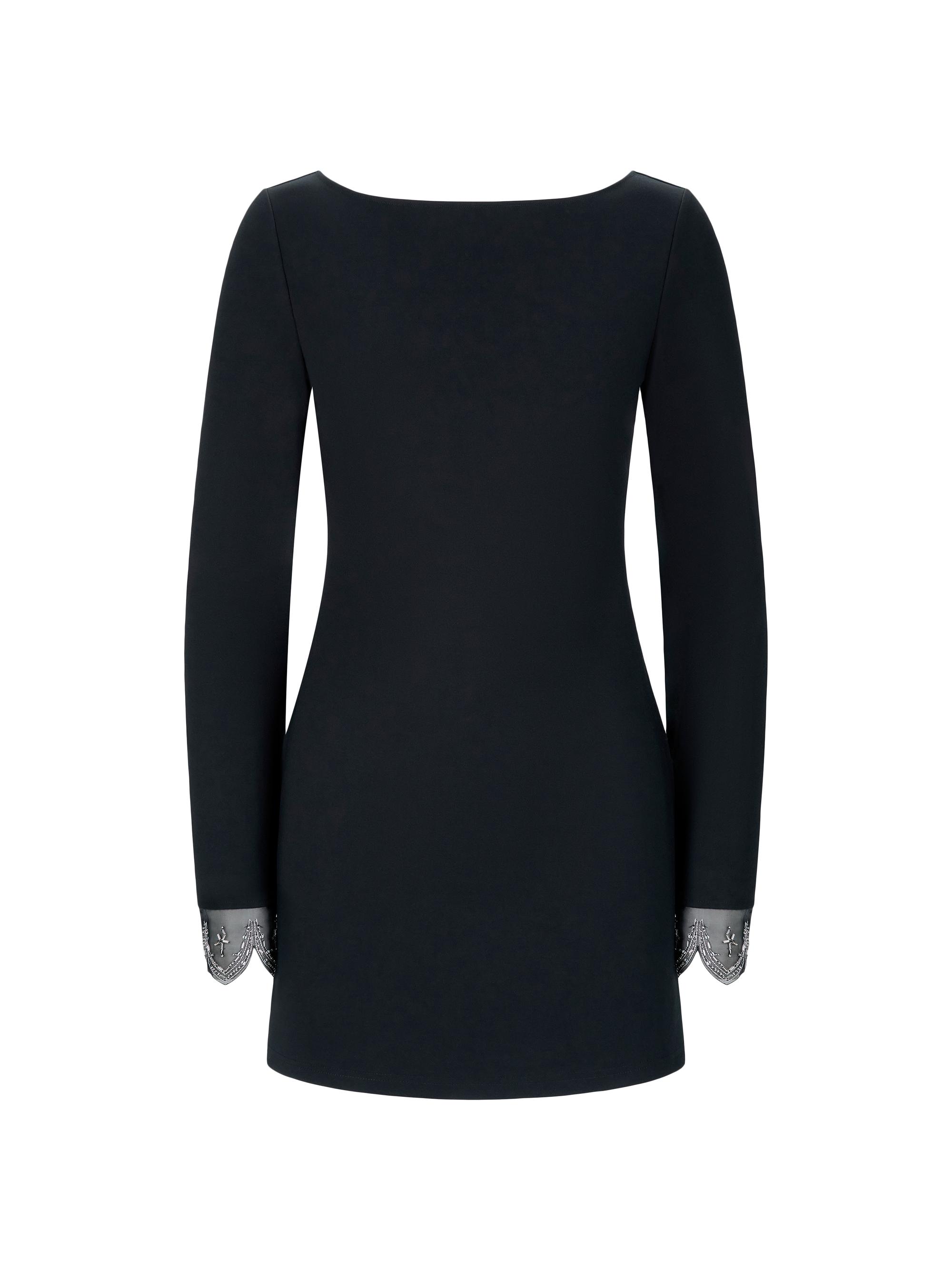 Staud Women's Hunter Beaded-Cuff Minidress - Black