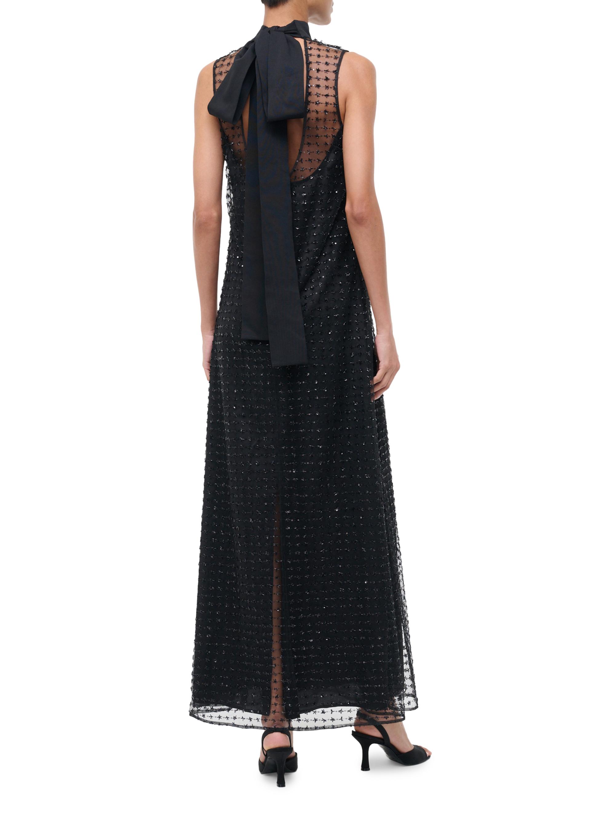 STAUD, Albee Dress in Stardust Onyx, Size XS