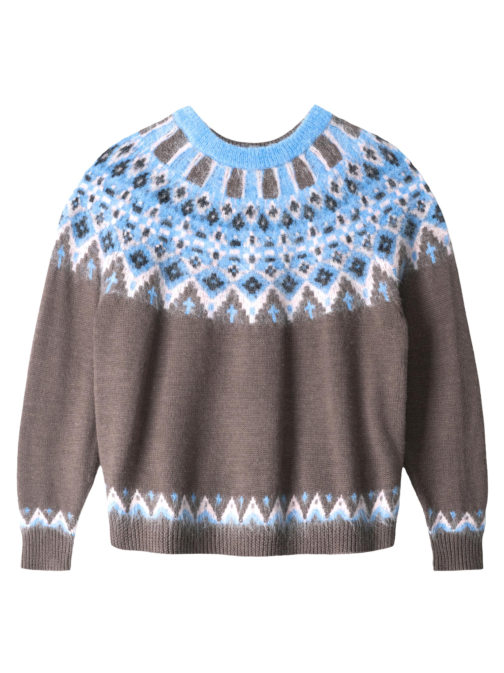 Staud Zane Fair Isle-Style Wool-Blend Sweater | Saks Fifth Avenue