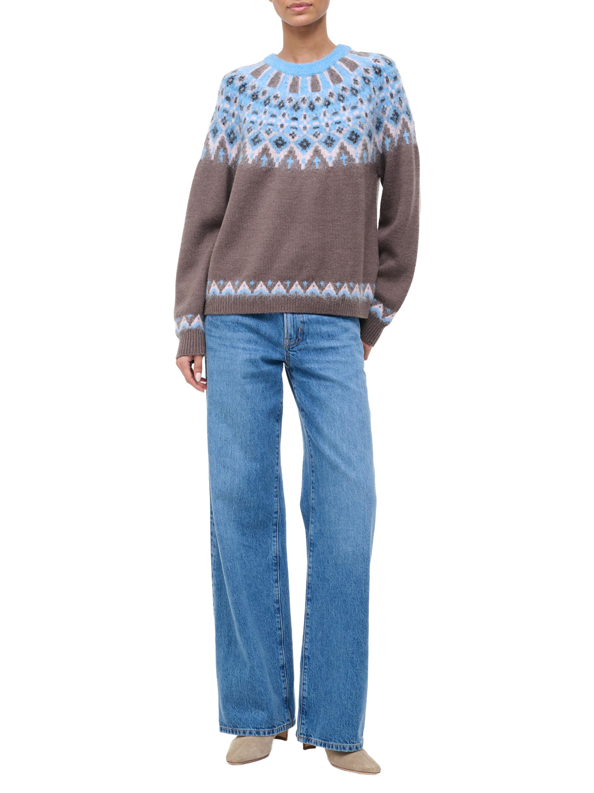 Staud Zane Fair Isle-Style Wool-Blend Sweater | Saks Fifth Avenue