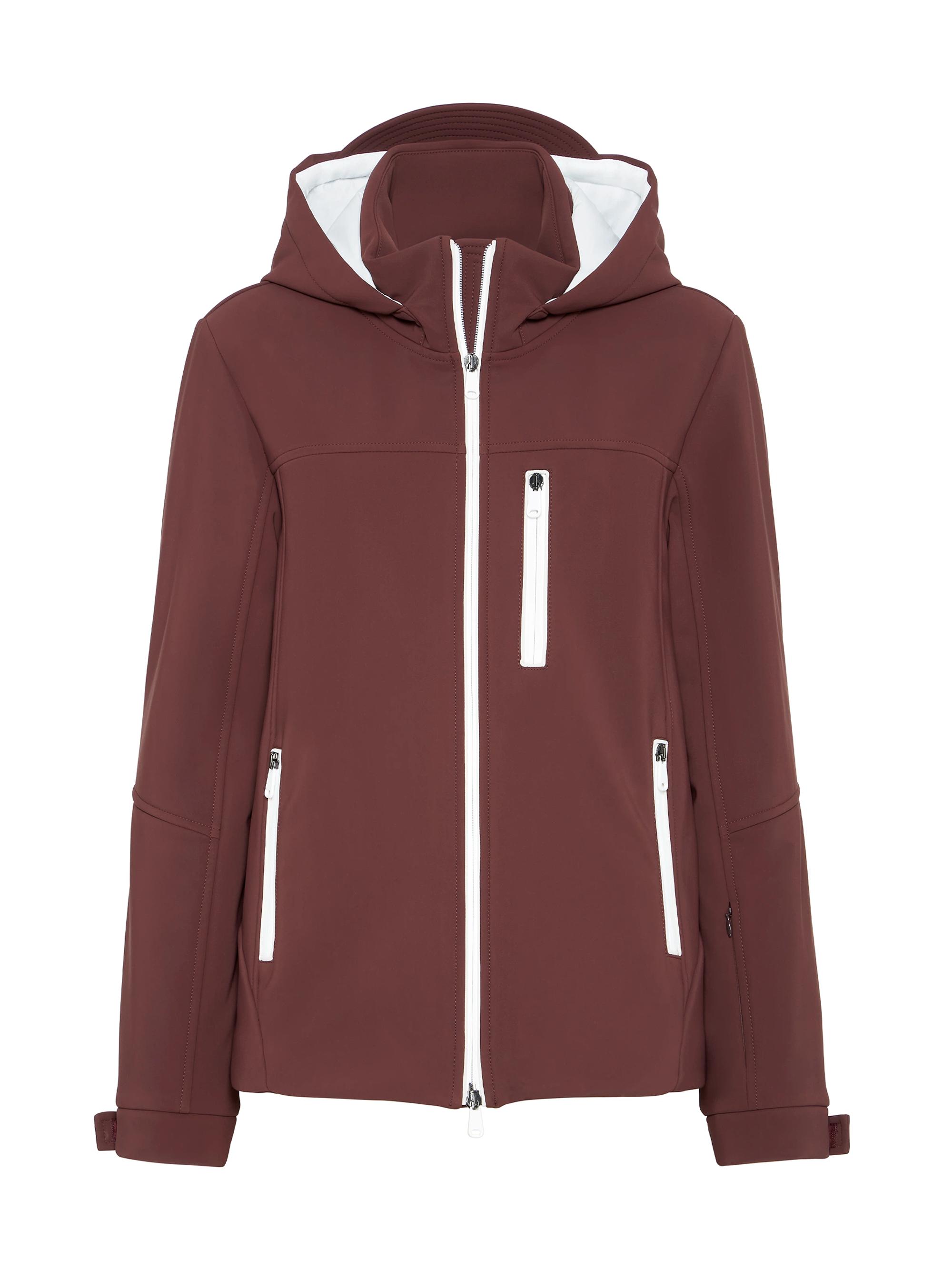 Brunello Cucinelli Women's Bonded Techno Fabric Hooded Mountain Jacket - Amaranth Red