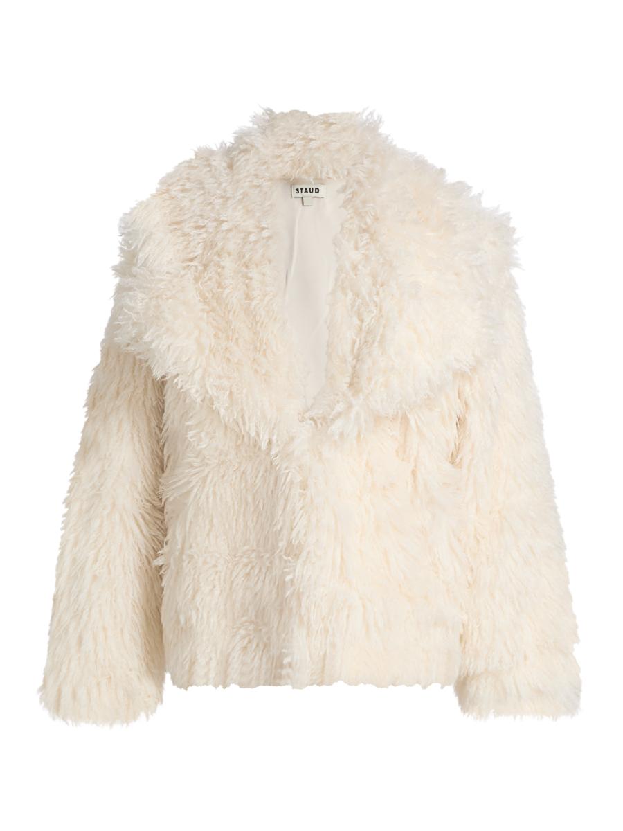 Staud Women's Soprano Faux Shearling Jacket In White