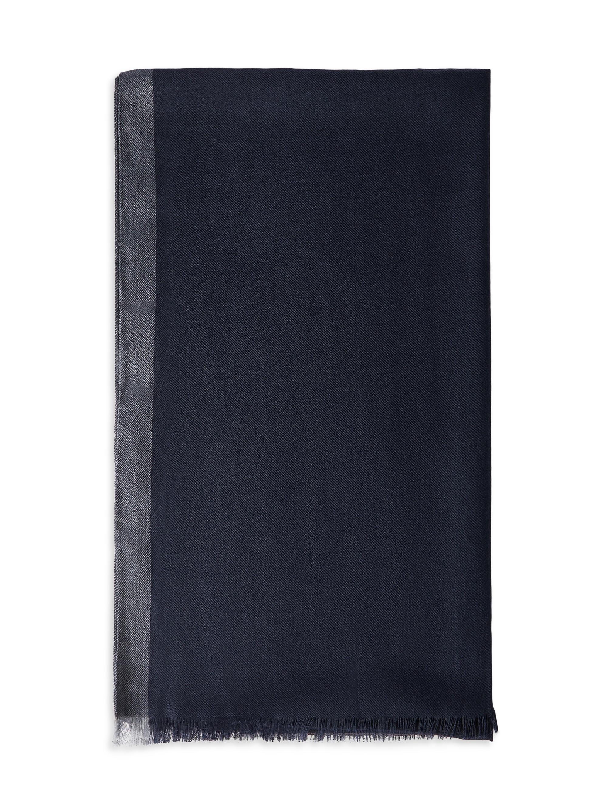 さくら　PRADA プラダ　カシミヤ マフラー 濃紺　クリーニング済 ☆洗練された一枚☆【PRADA】シルクxカシミヤ スカーフ (PRADA