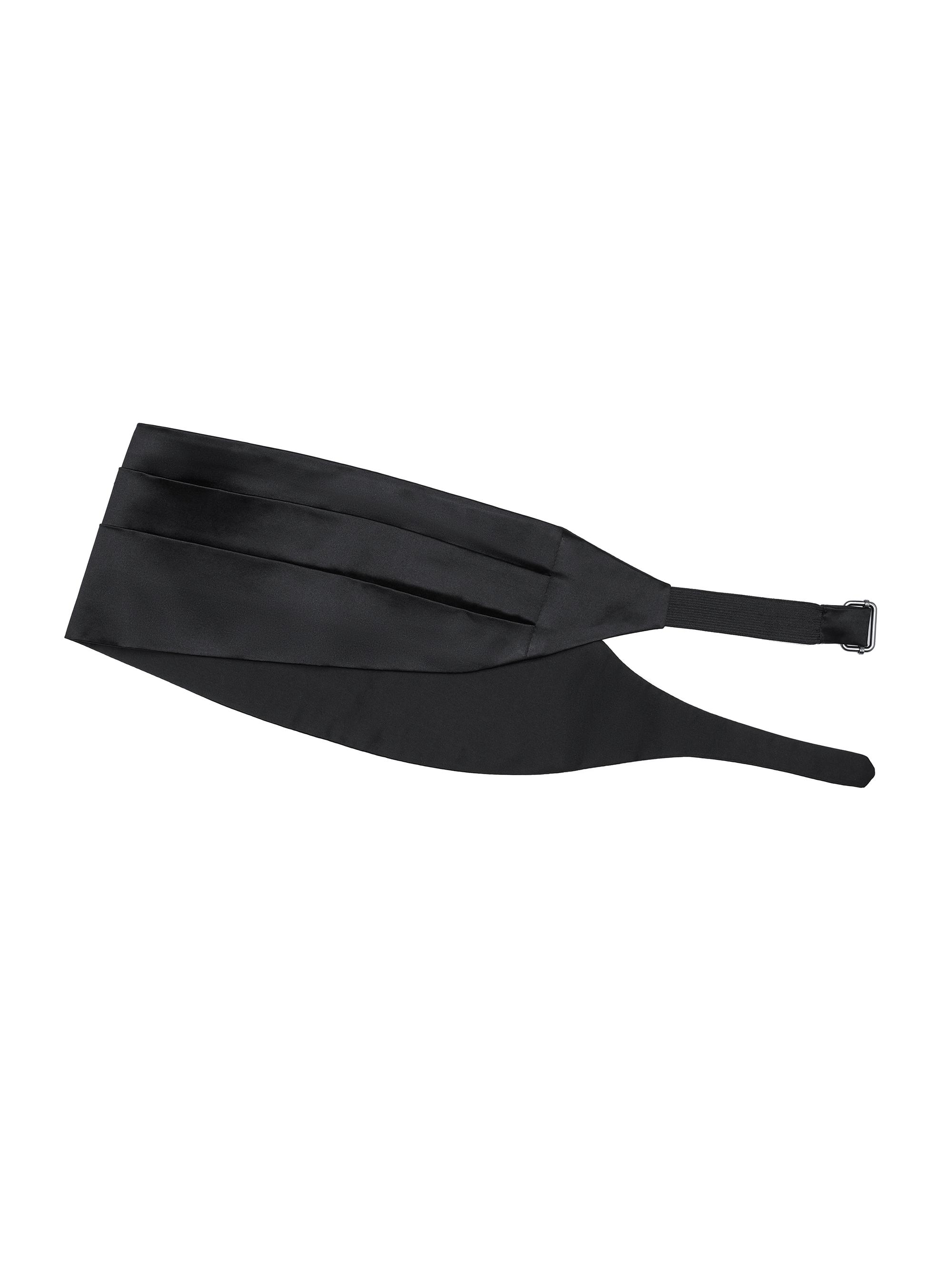Brunello Cucinelli Men's Cotton and Silk Satin Cummerbund - Black