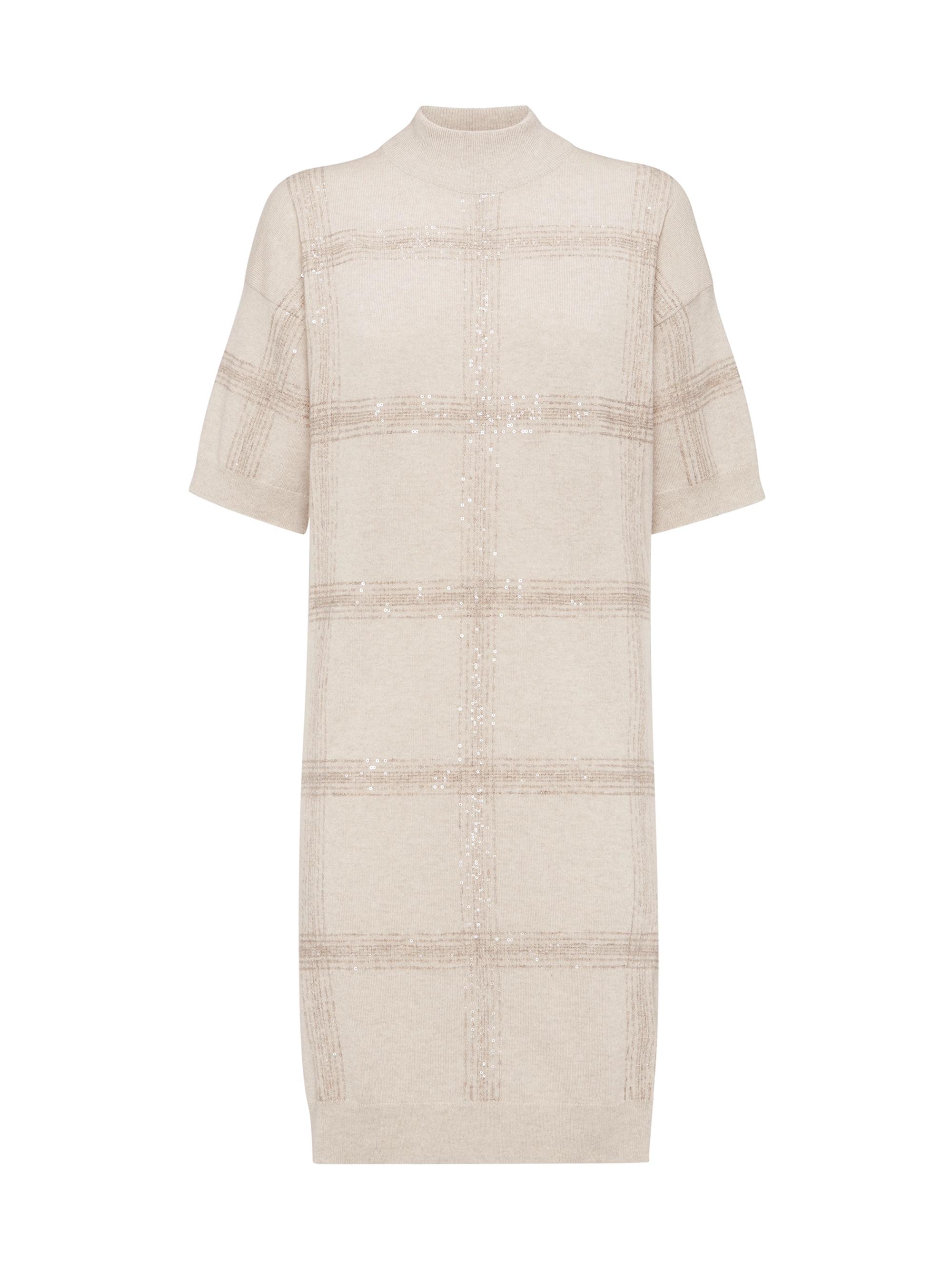 Brunello Cucinelli Women's Virgin Wool Cashmere and Silk Knit Dress - Beige