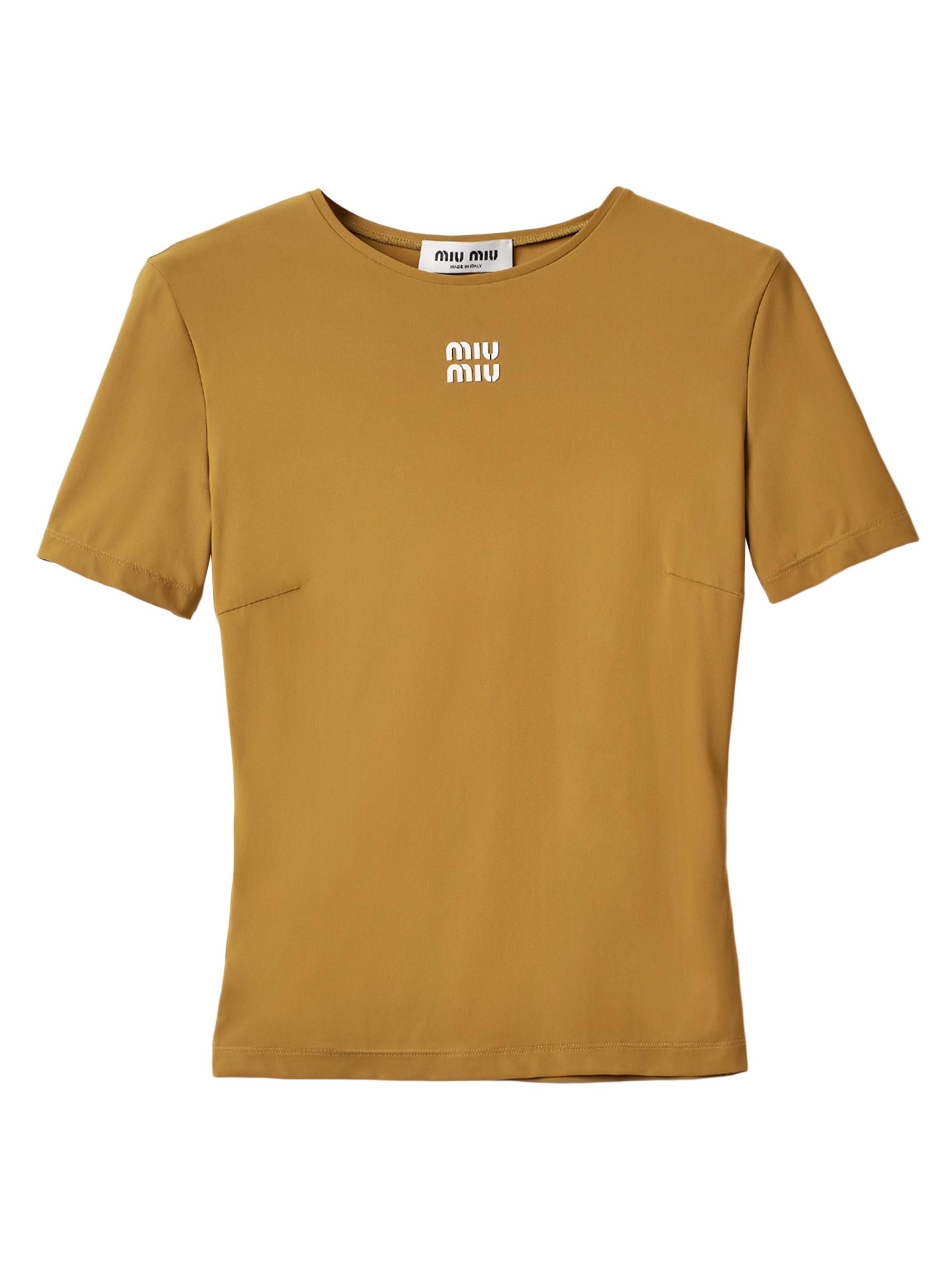 Miu Miu Women's Stretch Jersey Top - Green