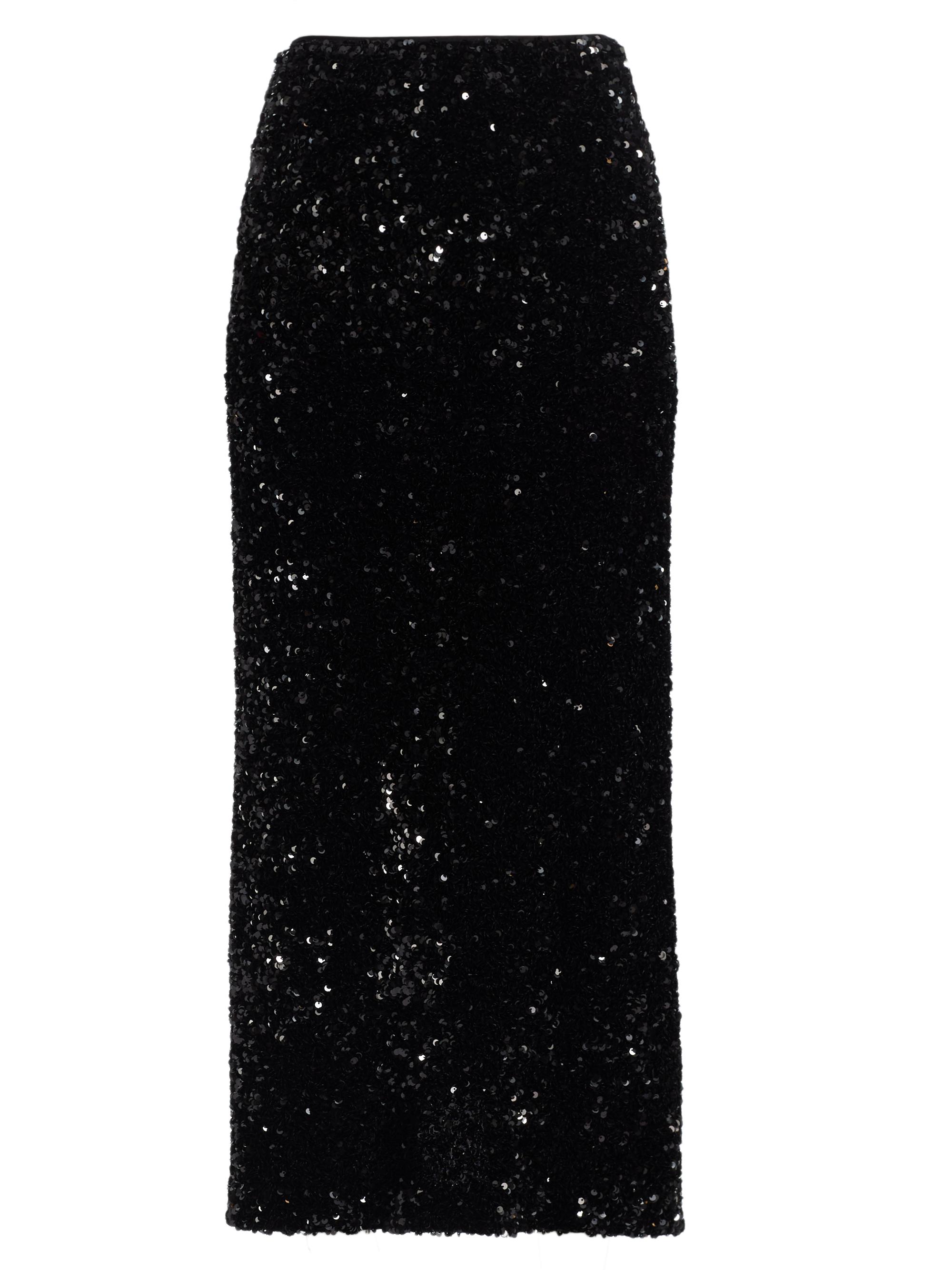 Vince Women's Sequin Velvet Column Maxi Skirt - Black