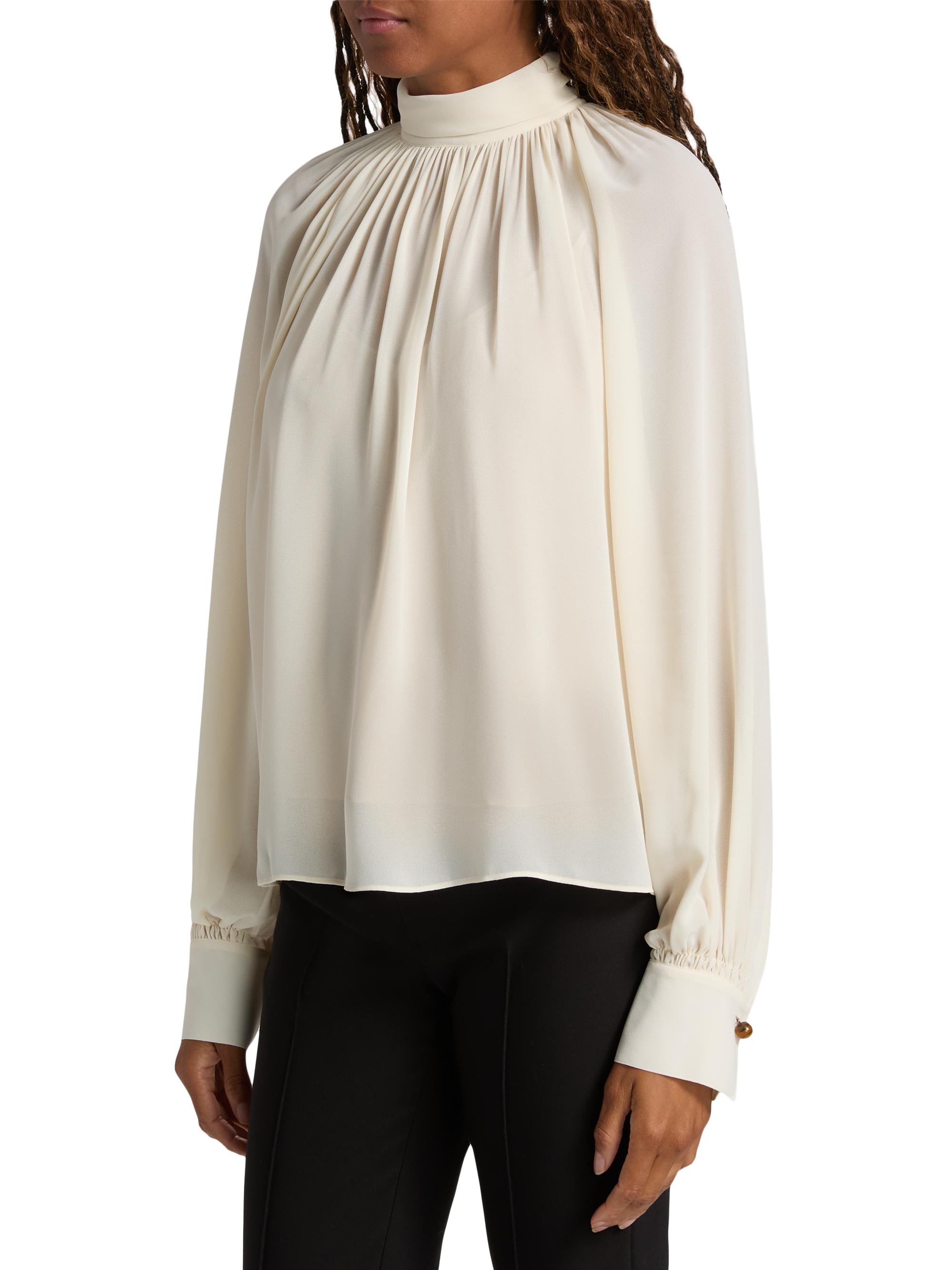 deres16th neck drape blouse新品 Draped Blouses | Ann Taylor