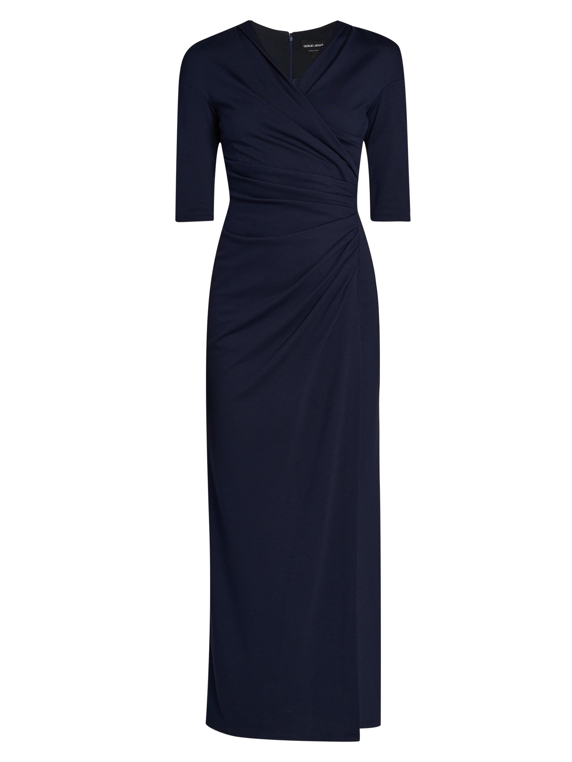 Giorgio Armani Women's Ruched Midi-Dress - Blue