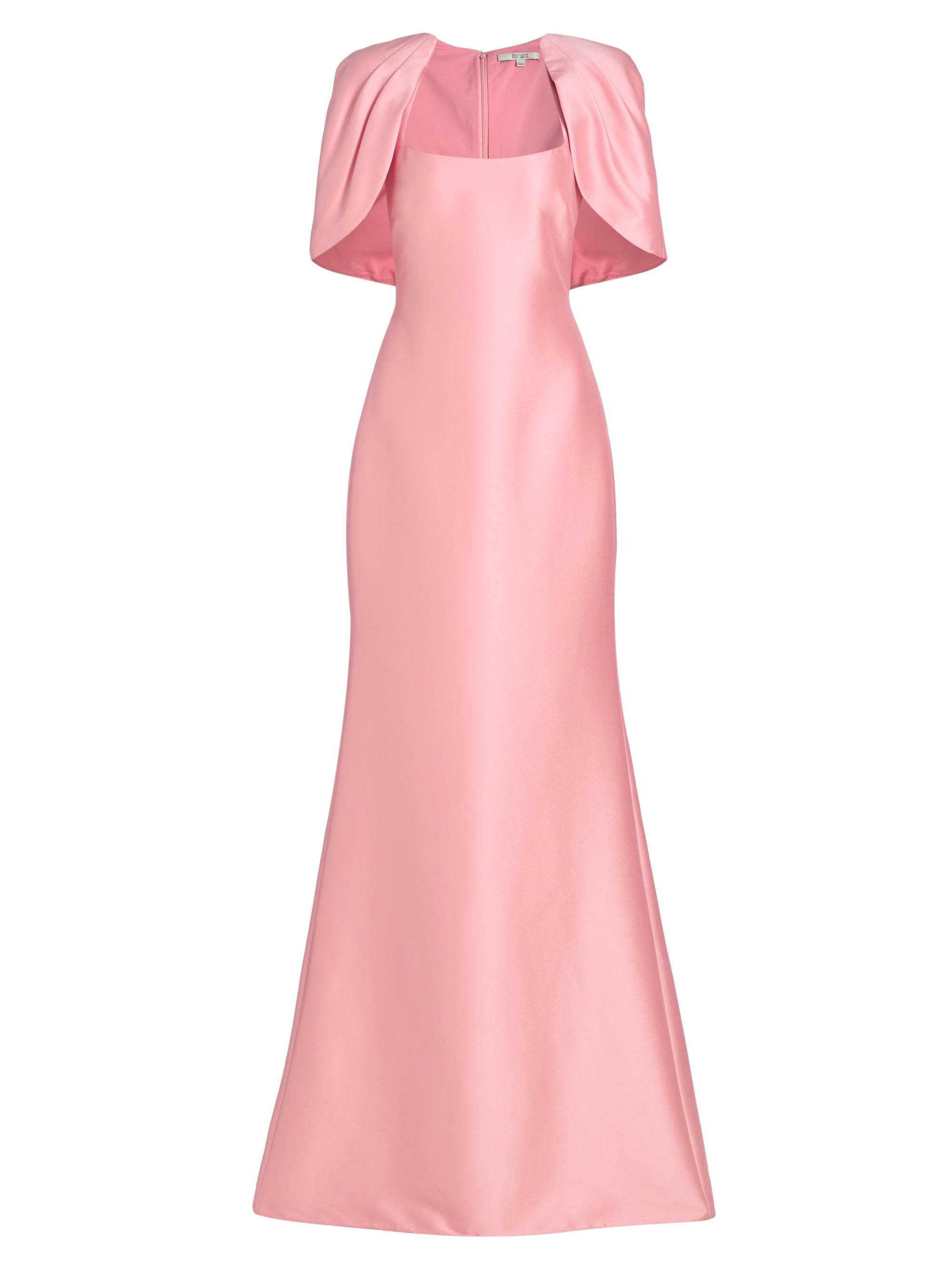 open lace back dress Gorgeous Pink Evening Dress