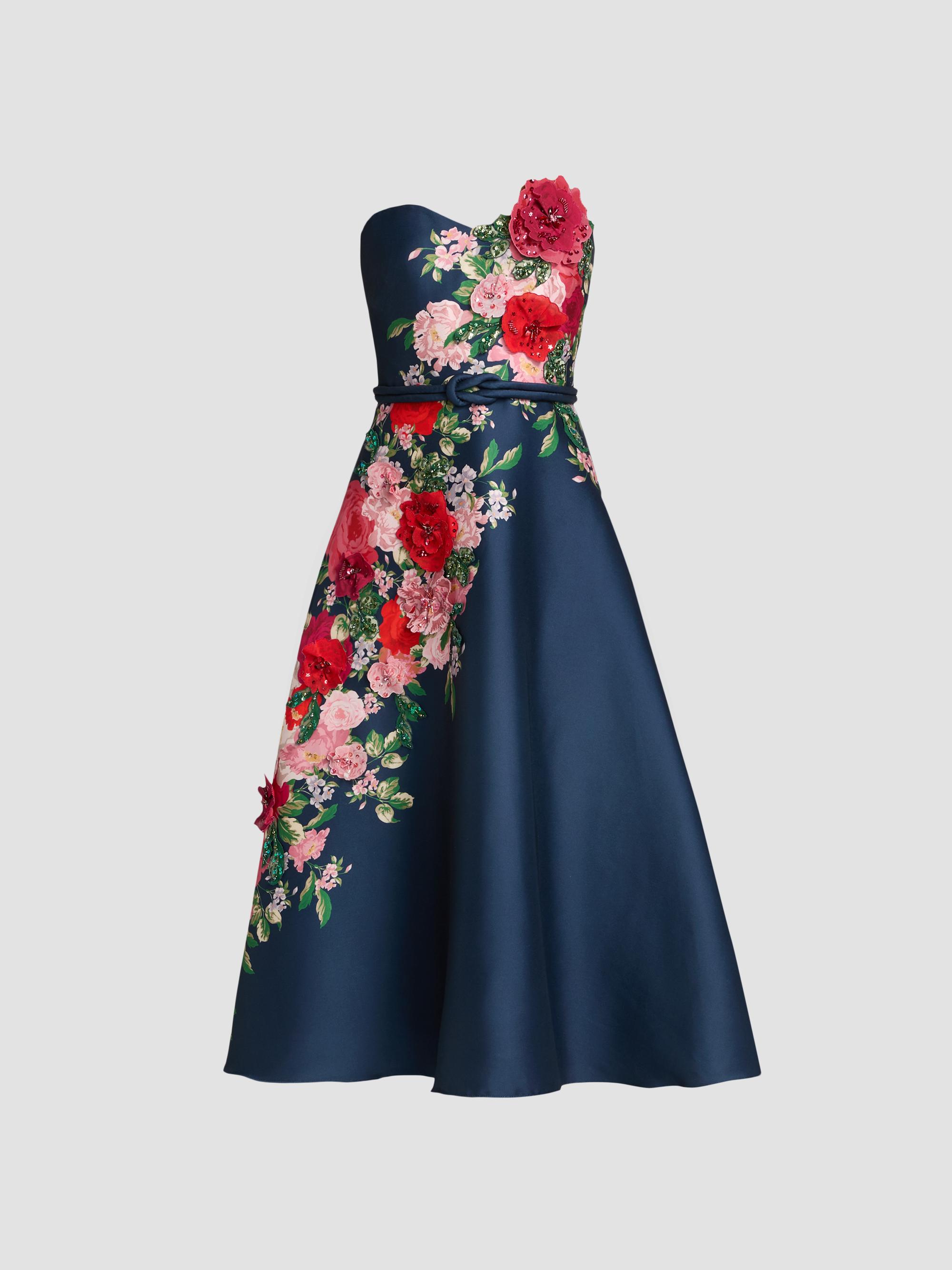 badgley mischka imitation pearl-embellished cocktail dress Badgley Mischka Imitation Pearl-Embellished Cocktail Dress
