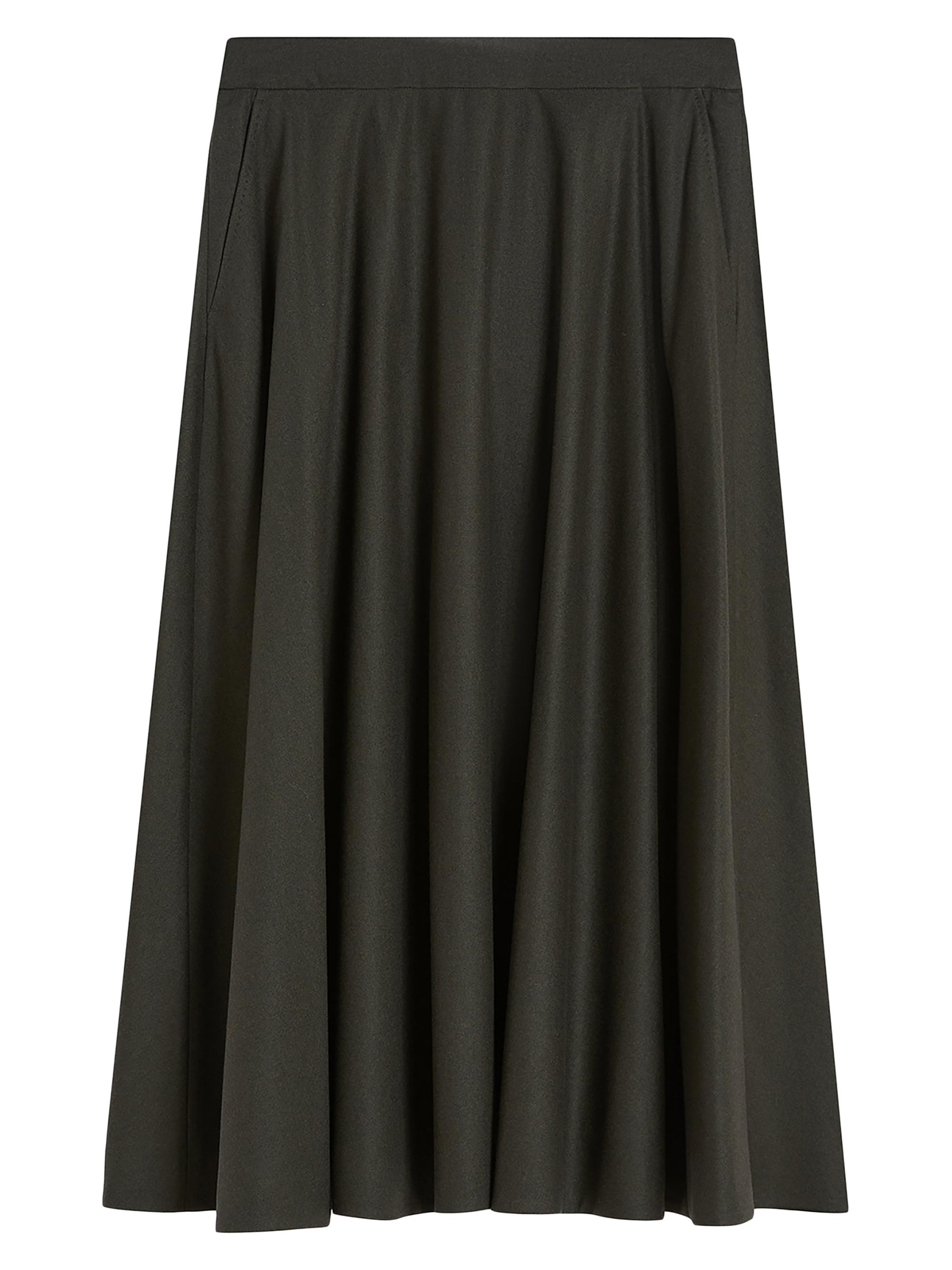 Max Mara Women's Wool Flannel Skirt - Dark Green