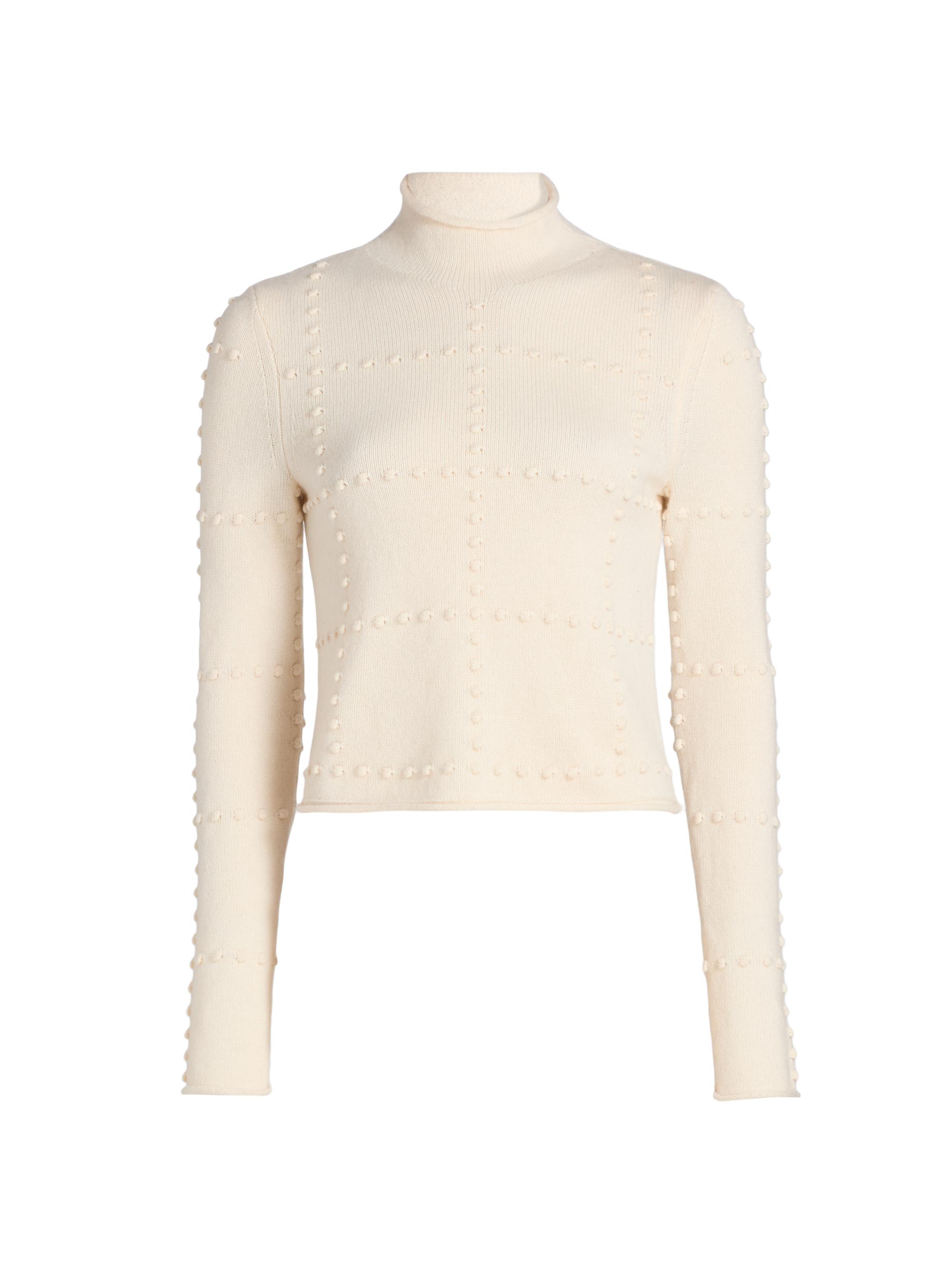 Guest in Residence Women's Popcorn Cashmere-Blend Top - Cream