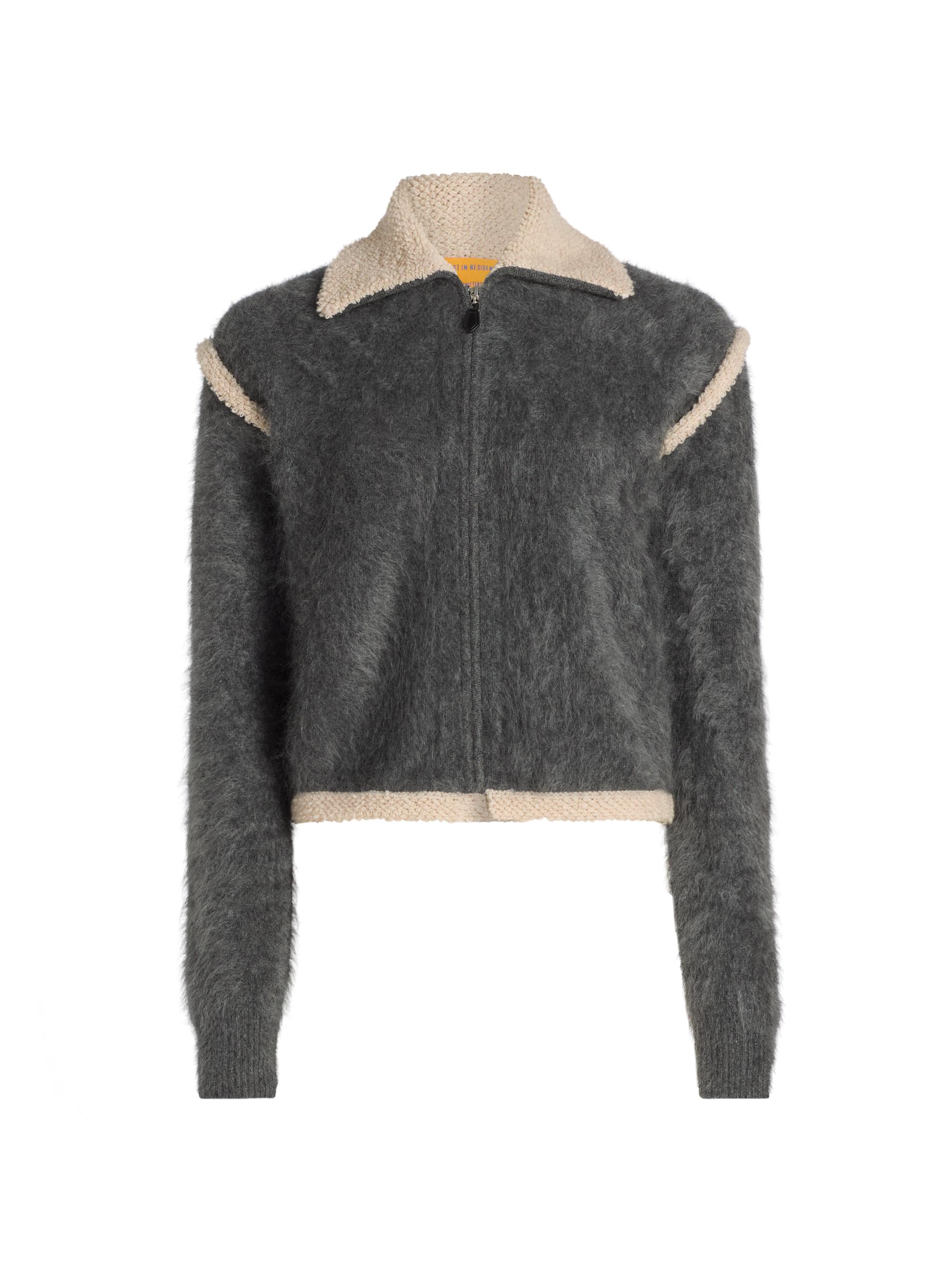 Guest in Residence Women's Grizzly Frankie Cashmere Jacket - Charcoal Oatmeal