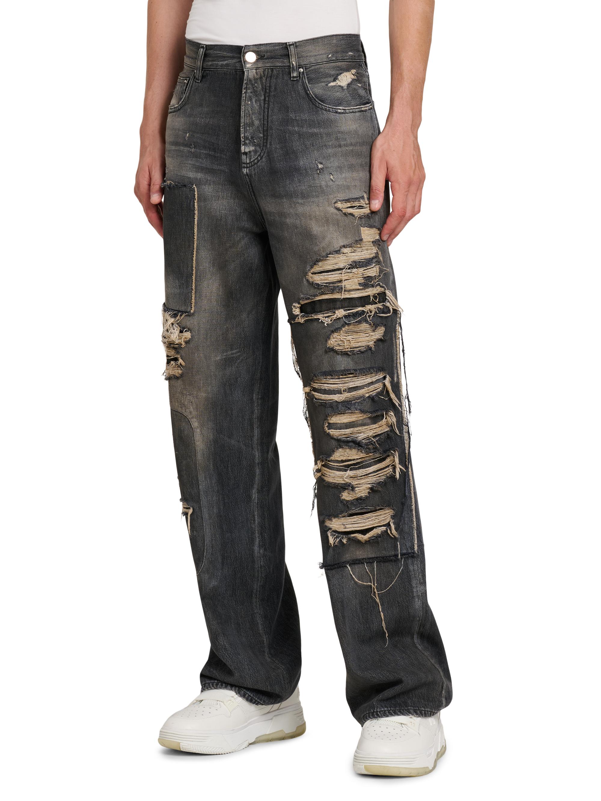 Amiri Repaired Mid-Rise Straight-Leg Carpenter Jeans | Saks Fifth