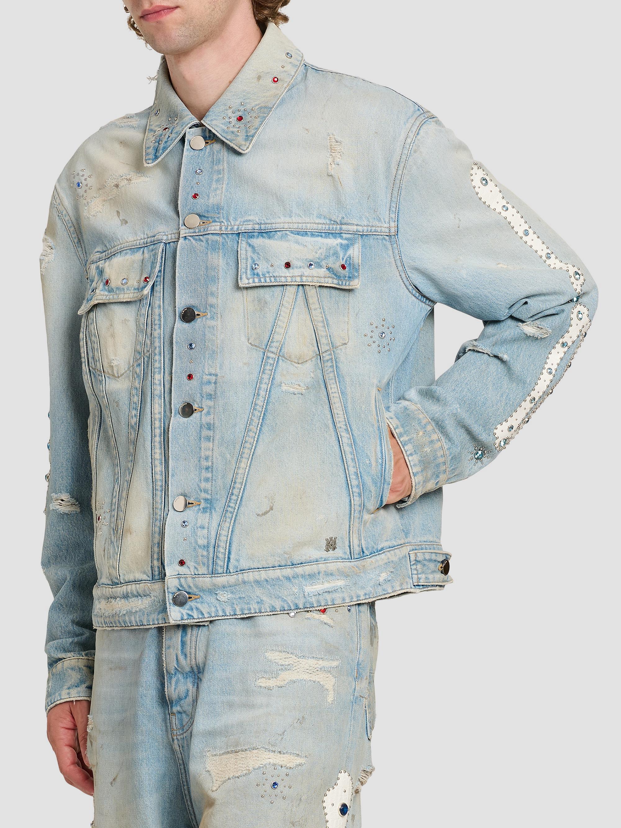Amiri Bones Studded Denim Trucker Jacket | Saks Fifth Avenue