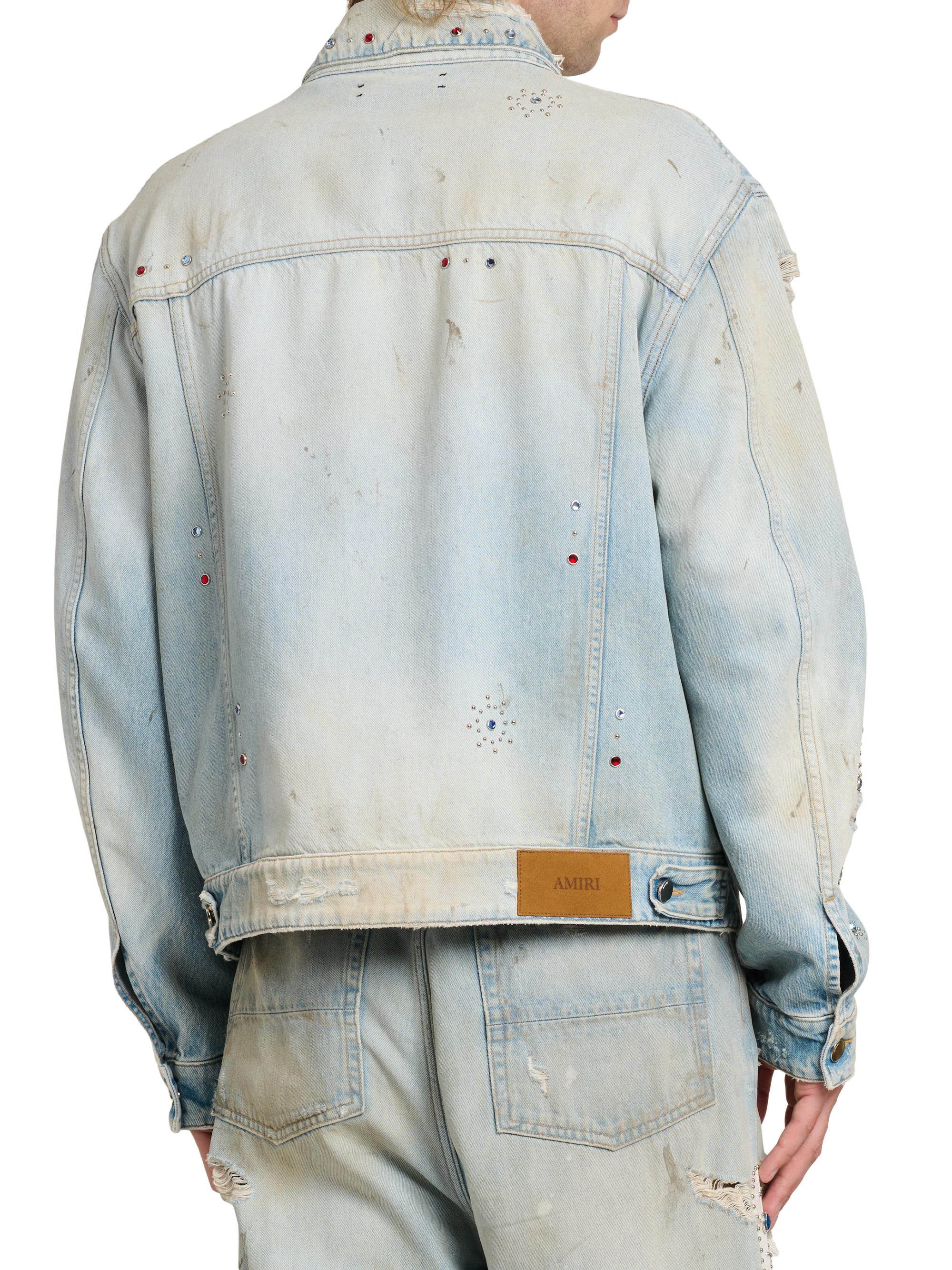 Amiri Bones Studded Denim Trucker Jacket | Saks Fifth Avenue
