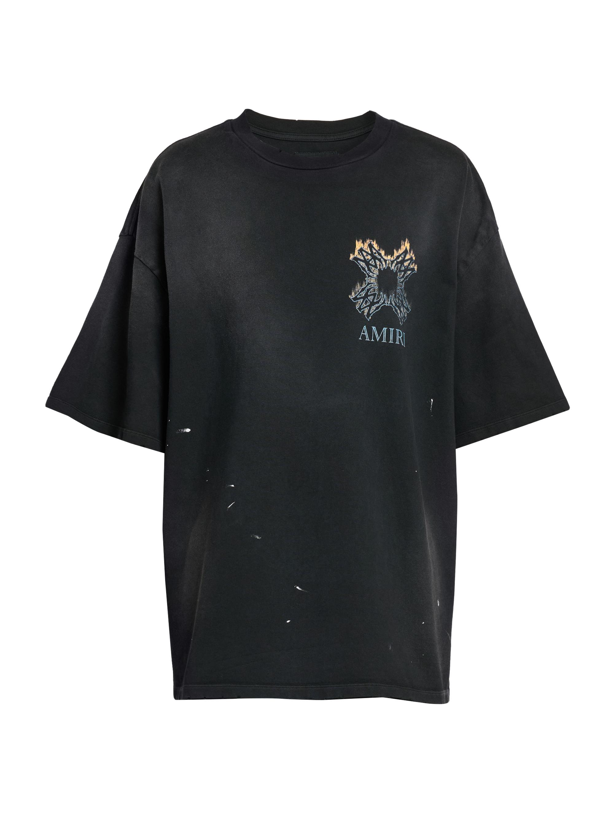 Amiri Ma Quad Flames Distressed Cotton T-Shirt | Saks Fifth Avenue