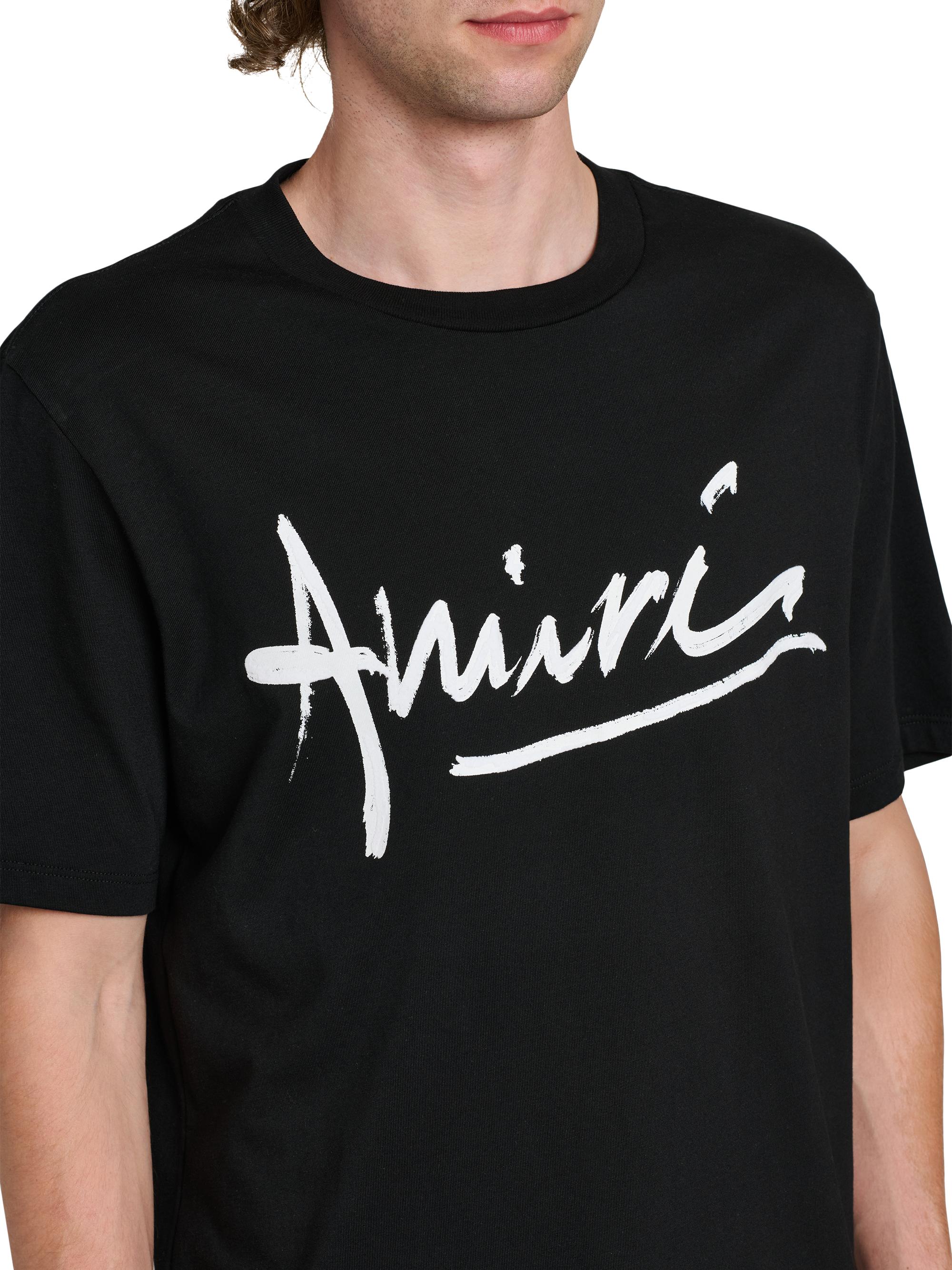 Amiri Amiri Script Cotton Crewneck T-Shirt | Saks Fifth Avenue