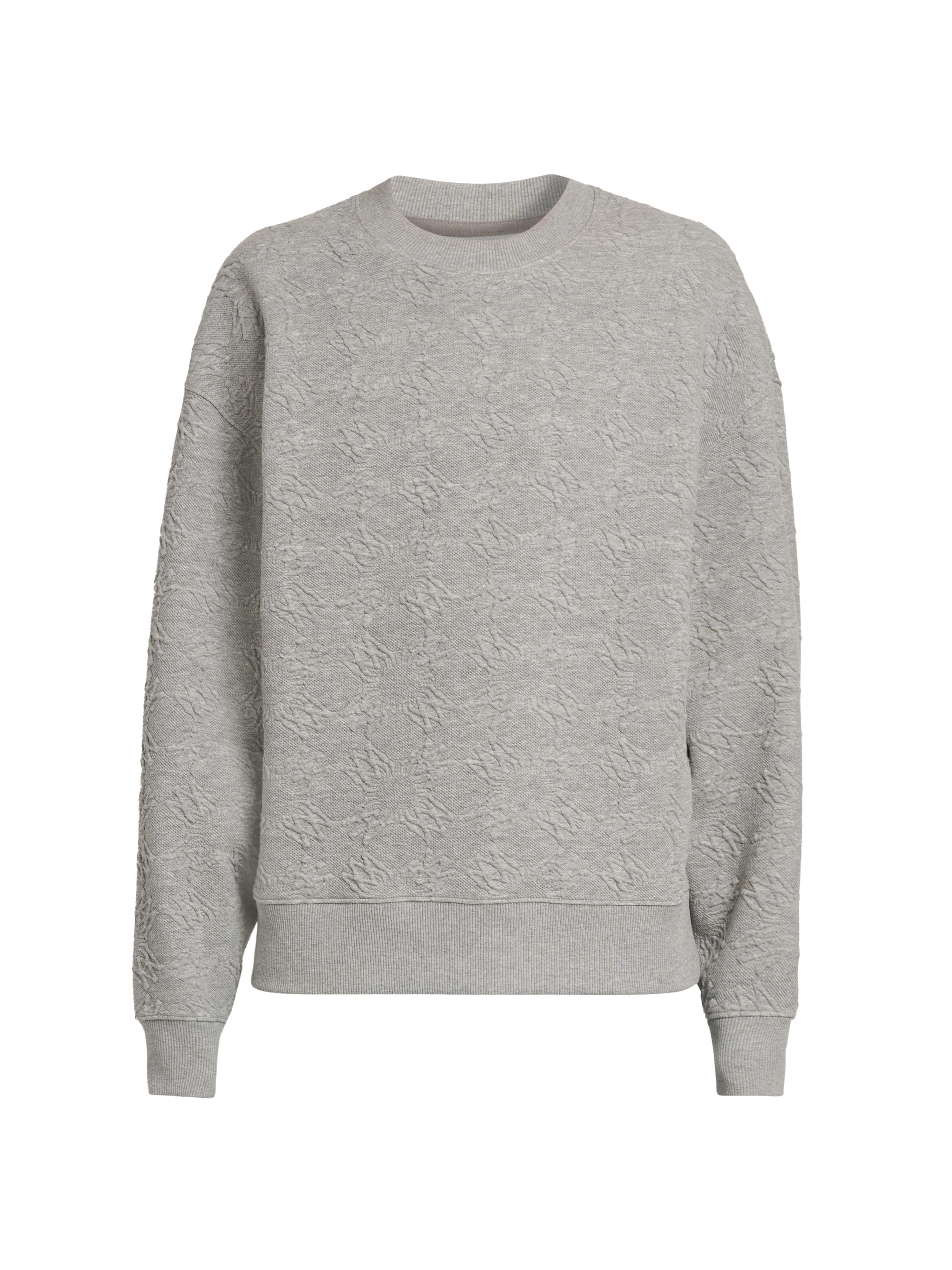Amiri Men's Ma Quad Jacquard Oversized Crewneck Sweatshirt - Stone