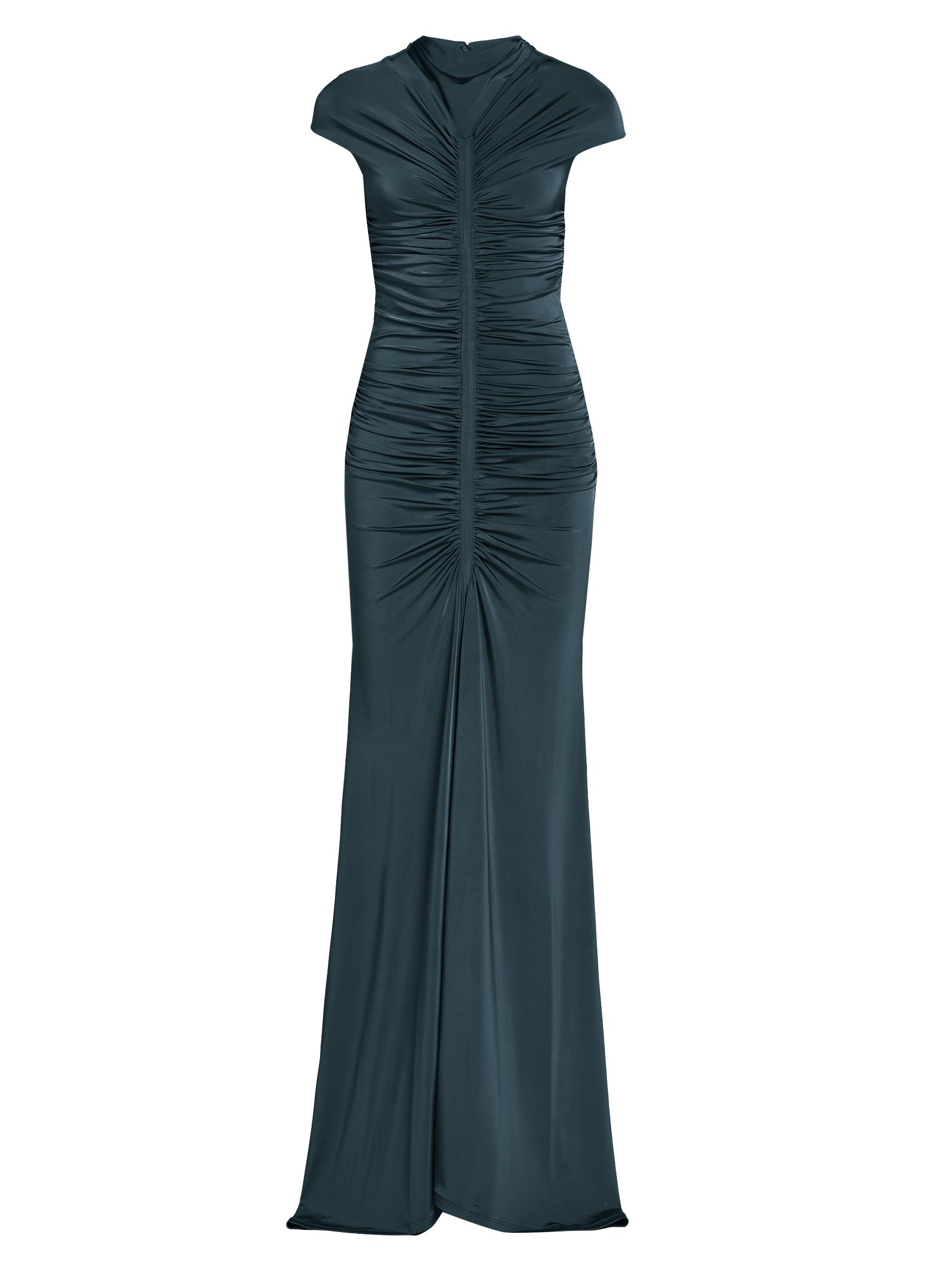 Giorgio Armani Women's Ruched Jersey Gown - Green