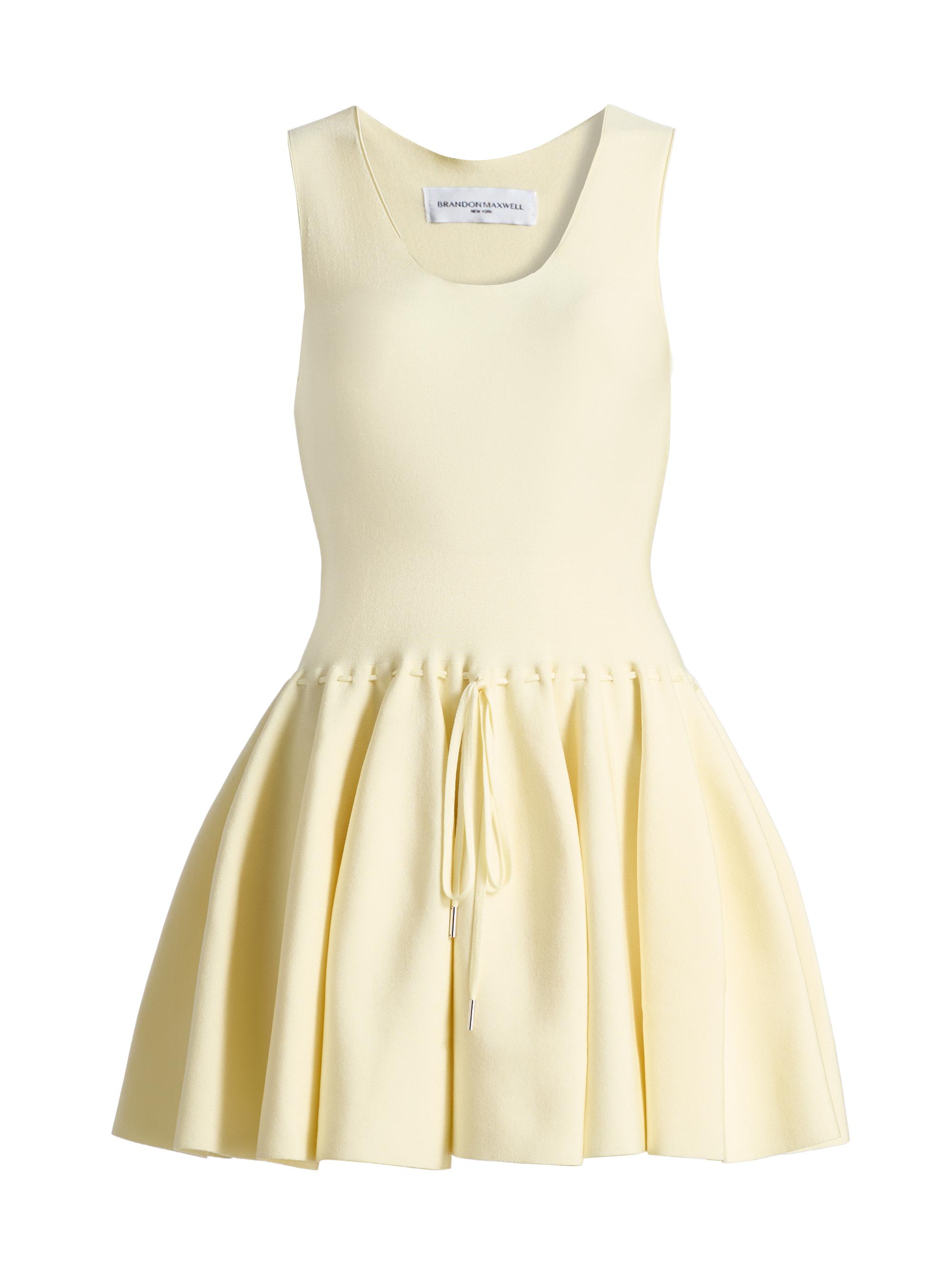 Brandon Maxwell Women's The Cleo Tulip-Skirt Minidress - Lemon Ice