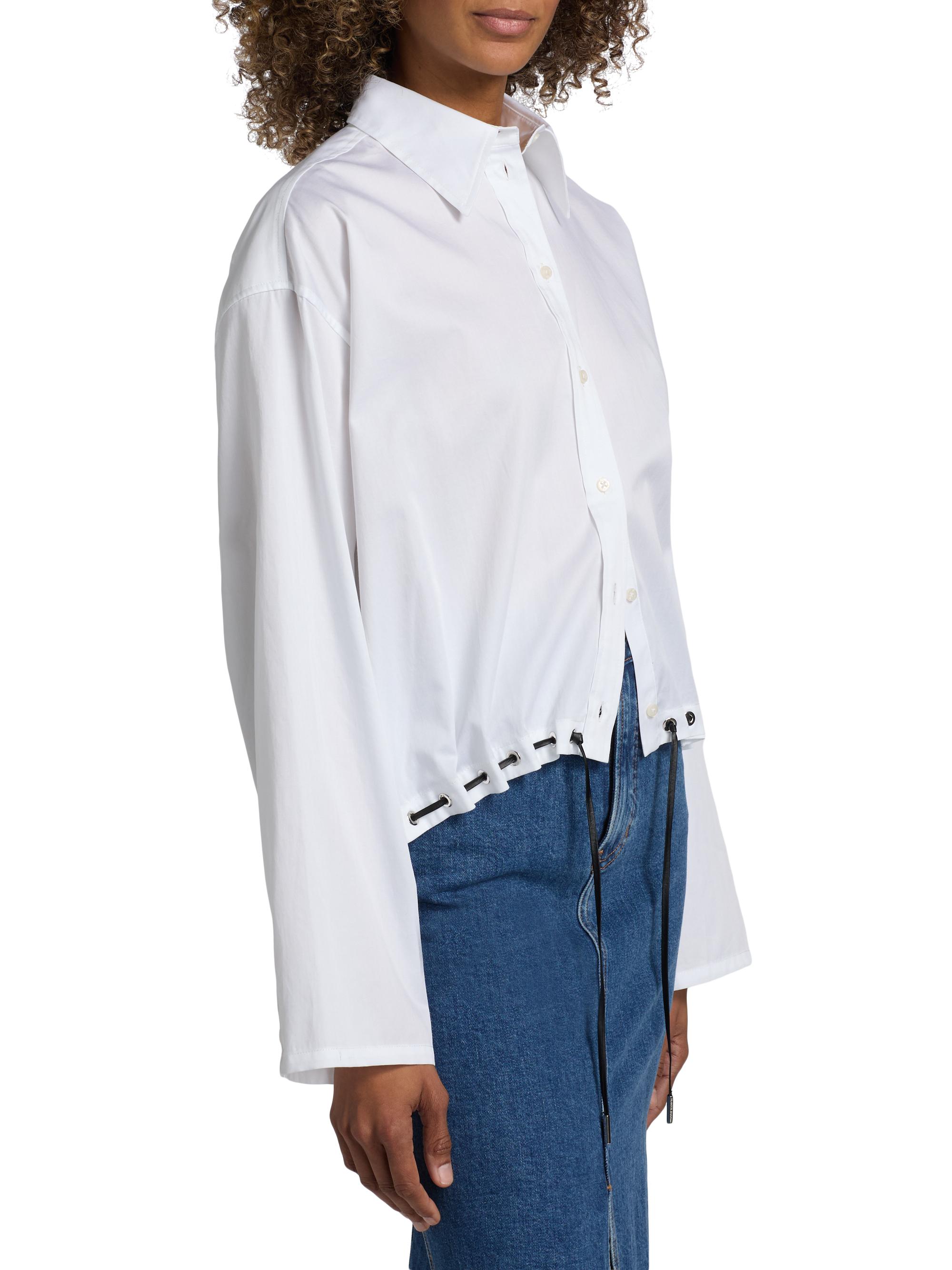 Brandon Maxwell Leland Cotton Eyelet Shirt | Saks Fifth Avenue