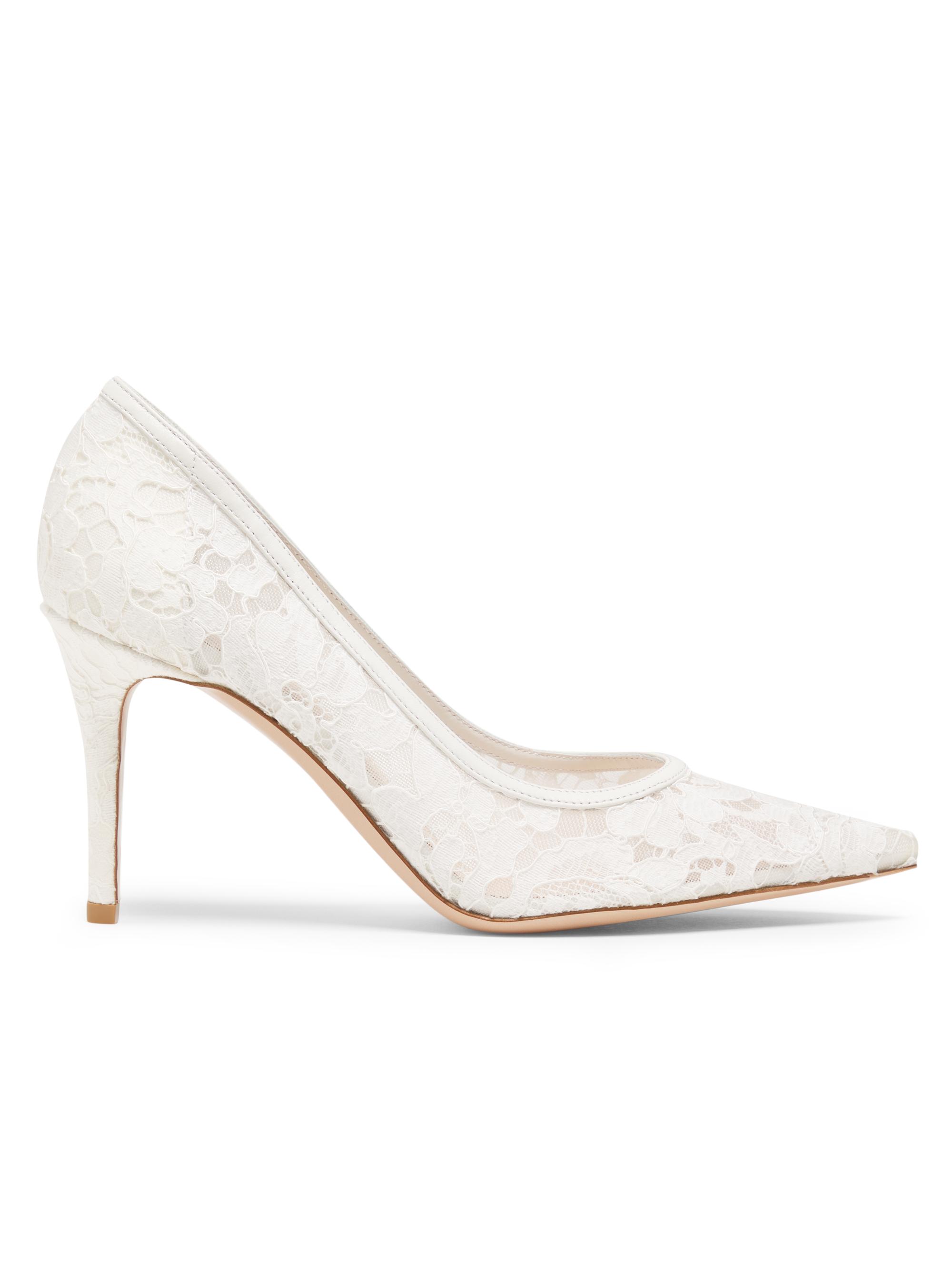 Gianvito Rossi Women's Claudia 85MM Lace Pumps - White