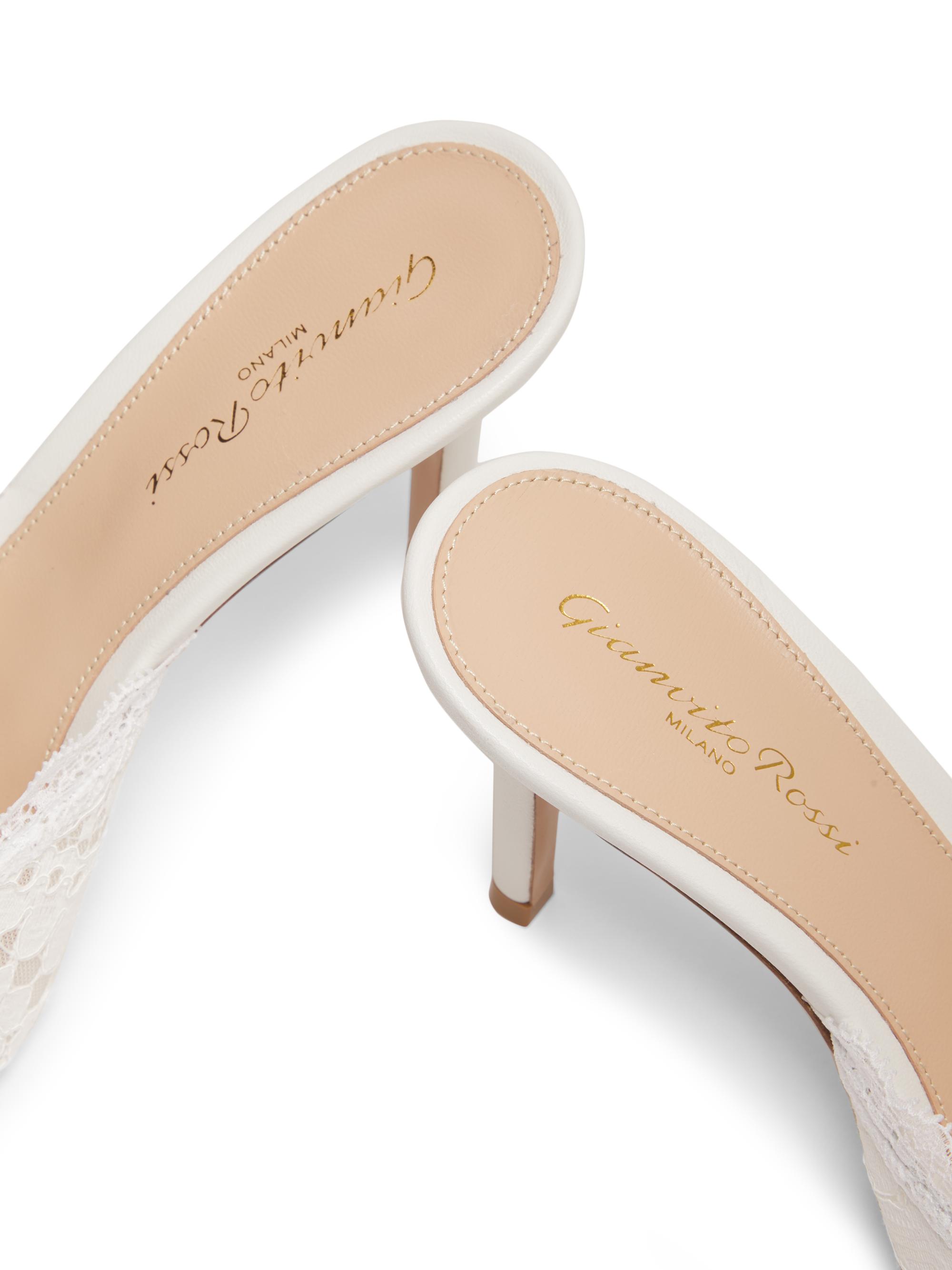 Gianvito Rossi Lyon 85MM Lace Sandals | Saks Fifth Avenue