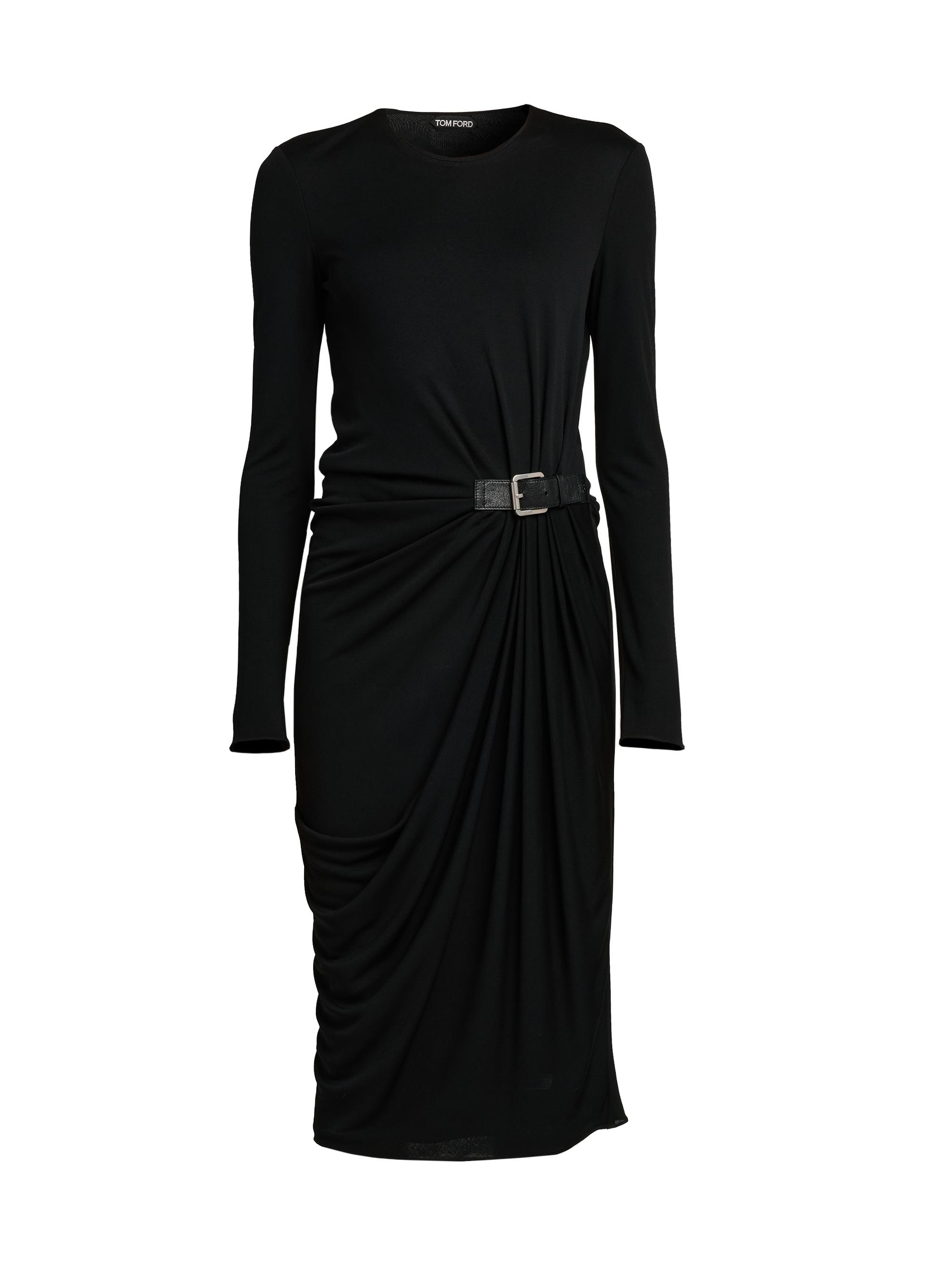 TOM FORD Women's Ruched Crepe Jersey Cocktail Dress - Naa Black