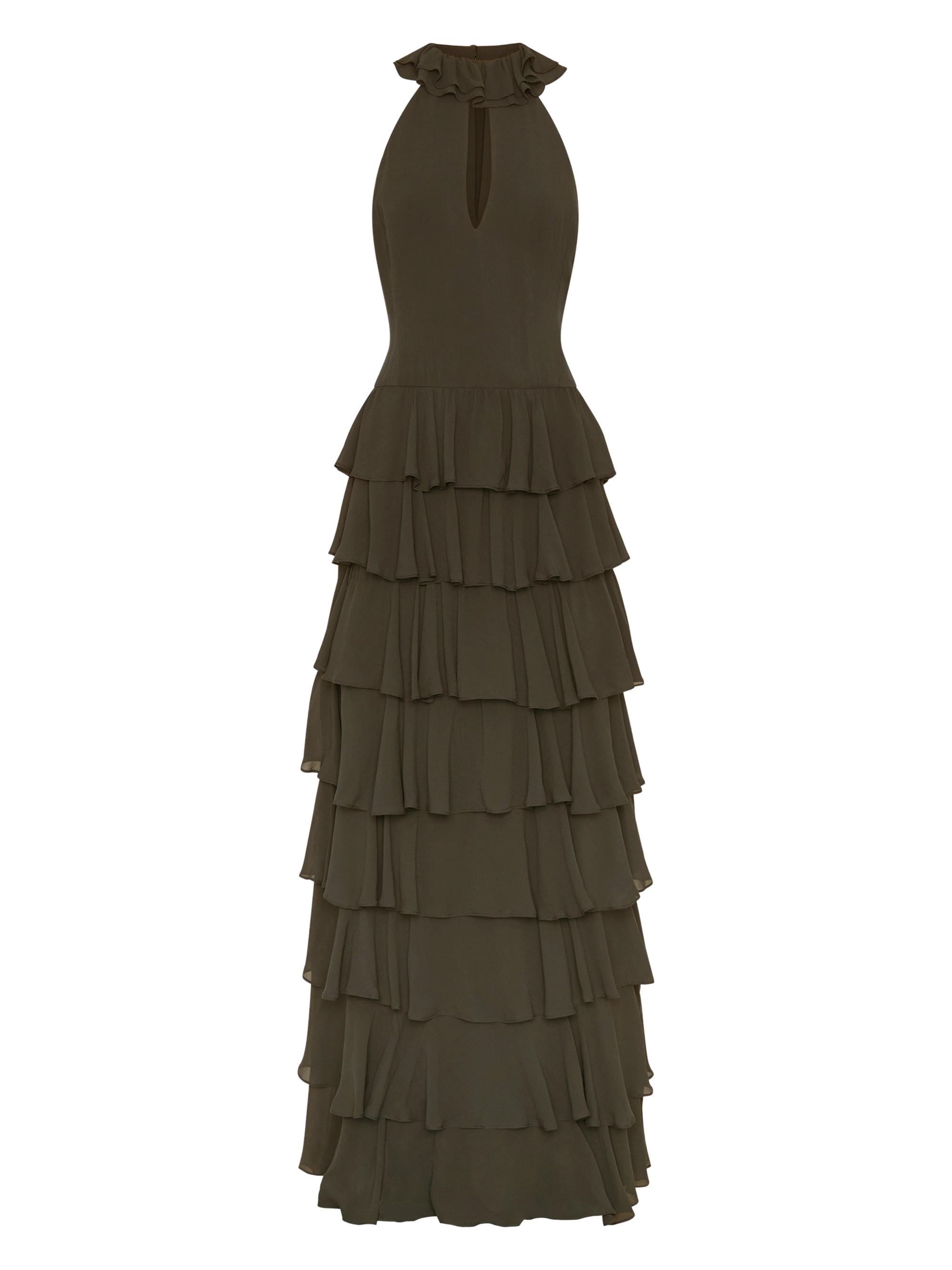 Nicholas the Label Women's Yasira Ruffled Tiered Maxi Dress - Espresso