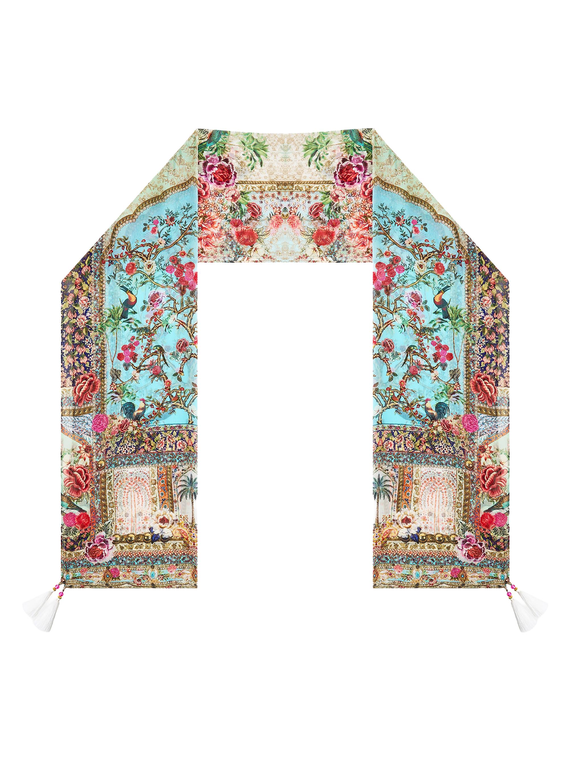 LONG SILK CRINKLE CHIFFON SCARF LEGEND HAS IT main image 1