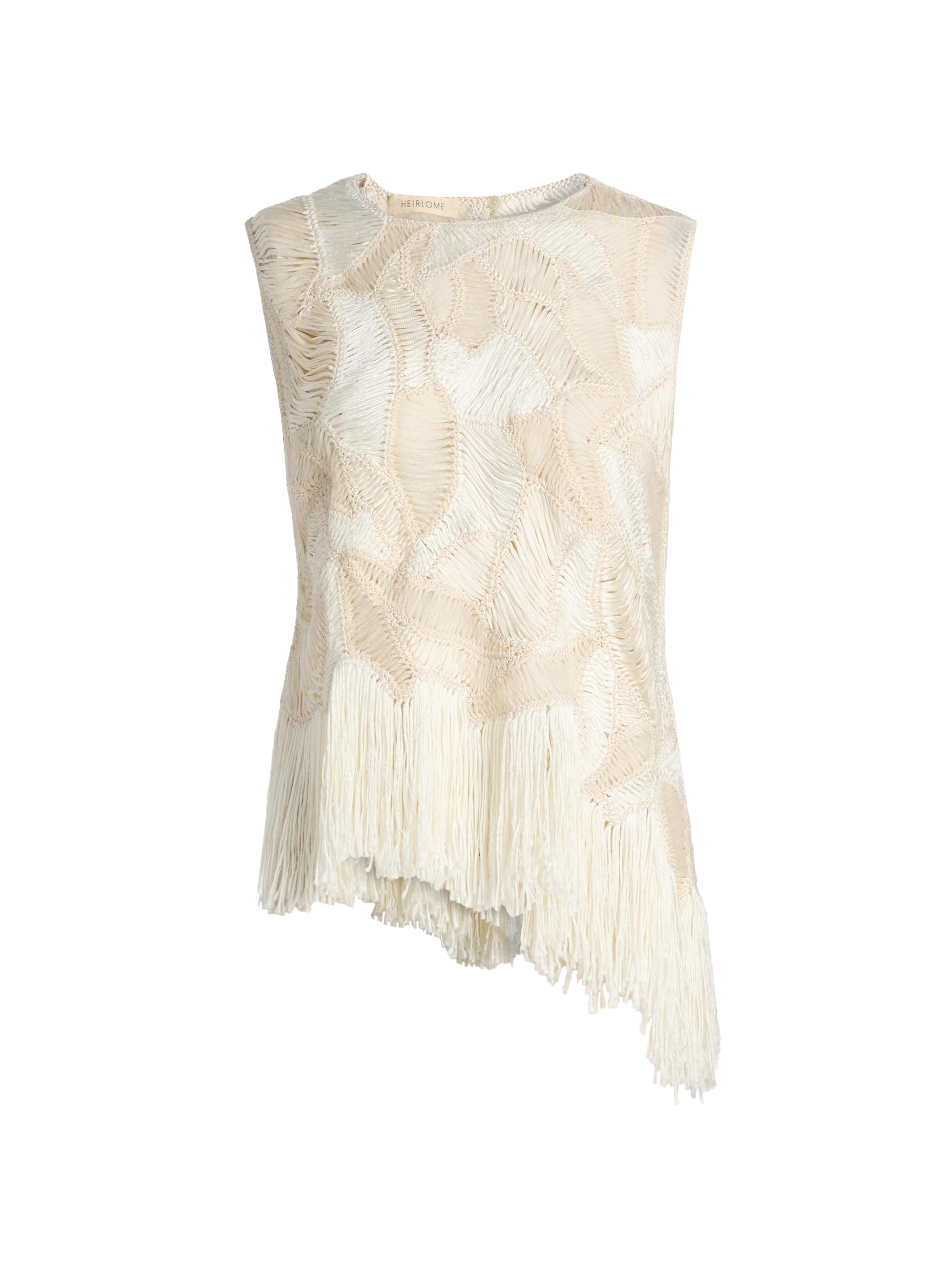 Heirlome Women's Maureen Knit Asymmetric Sleeveless Top - Cream