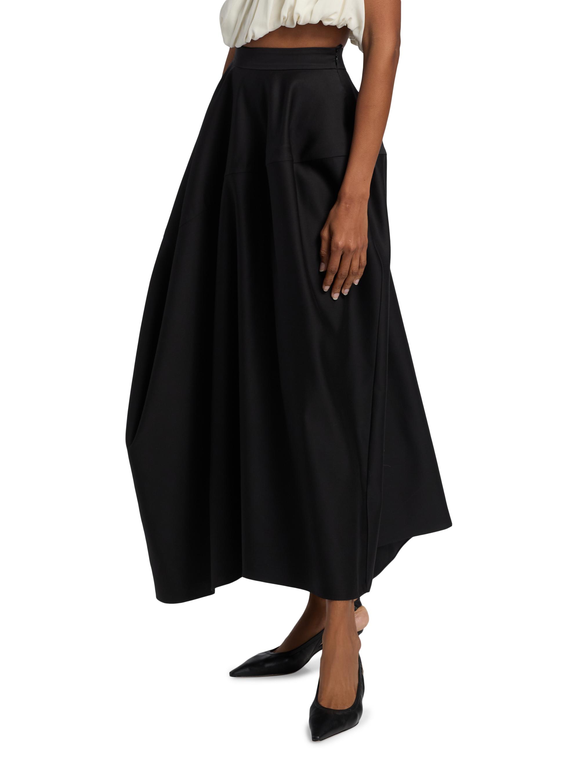 Heirlome Karla Wool-Blend Asymmetric Midi-Skirt | Saks Fifth Avenue