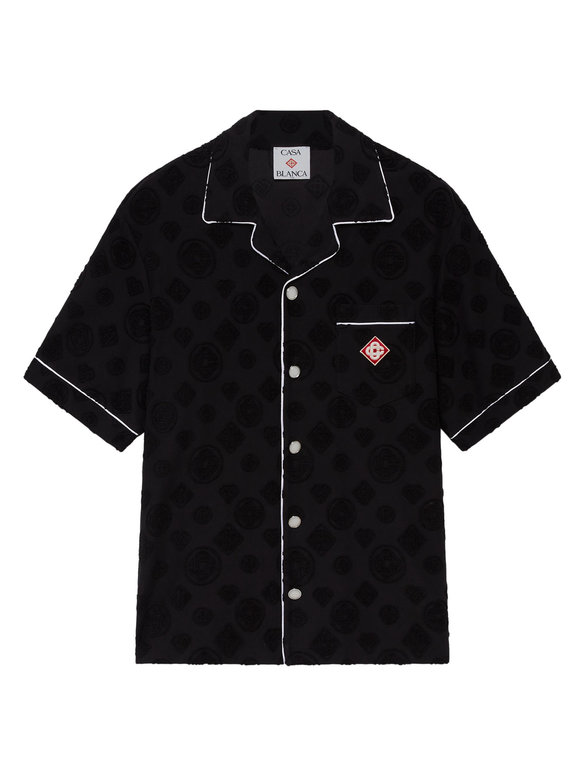 Casablanca Men's Towelling Monogram Shirt - Black