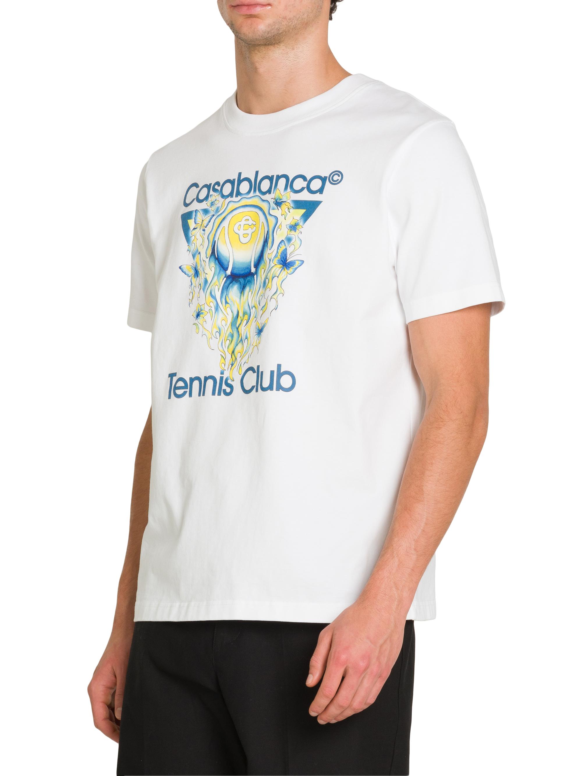 Casablanca Tennis Club Icon Cotton Crewneck T-Shirt | Saks Fifth