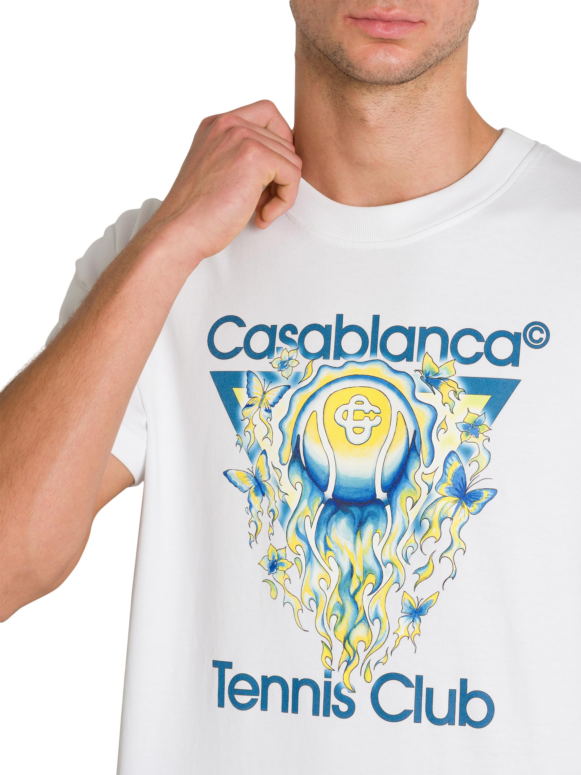 Casablanca Tennis Club Icon Cotton Crewneck T-Shirt | Saks Fifth