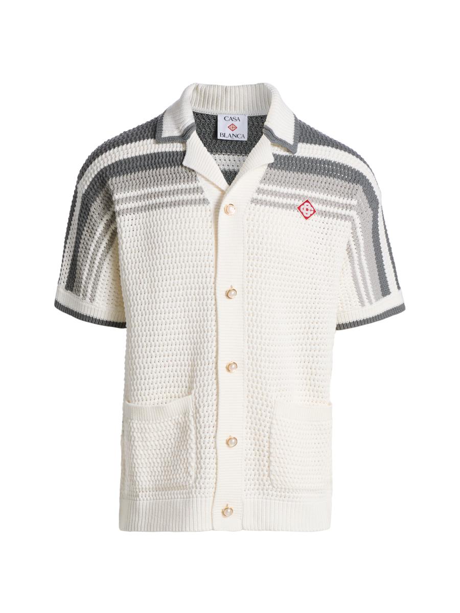 Casablanca Crochet Cotton Camp Shirt | Saks Fifth Avenue