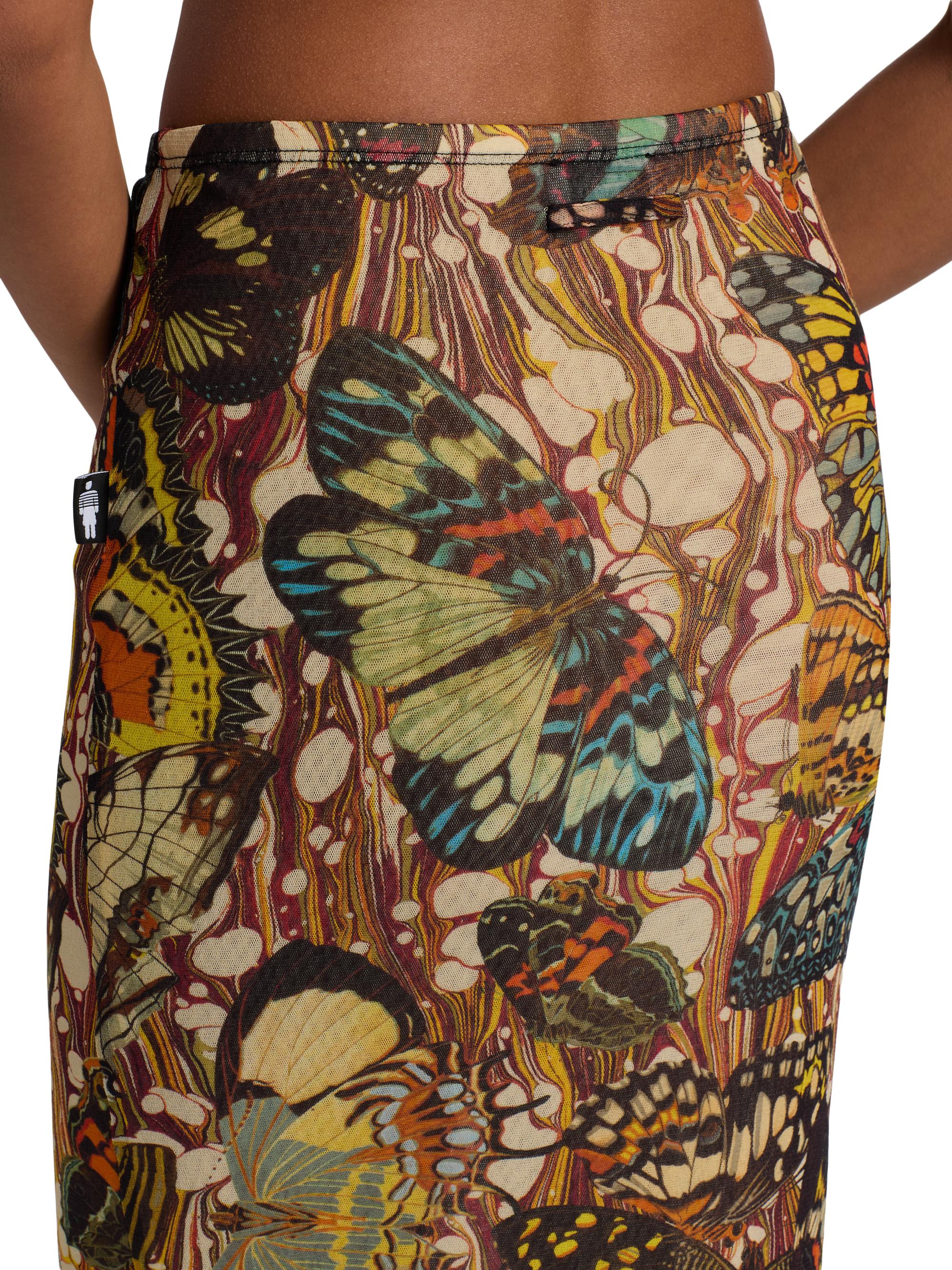 Jean Paul Gaultier Butterfly Printed Mesh Midi-Skirt | Saks Fifth