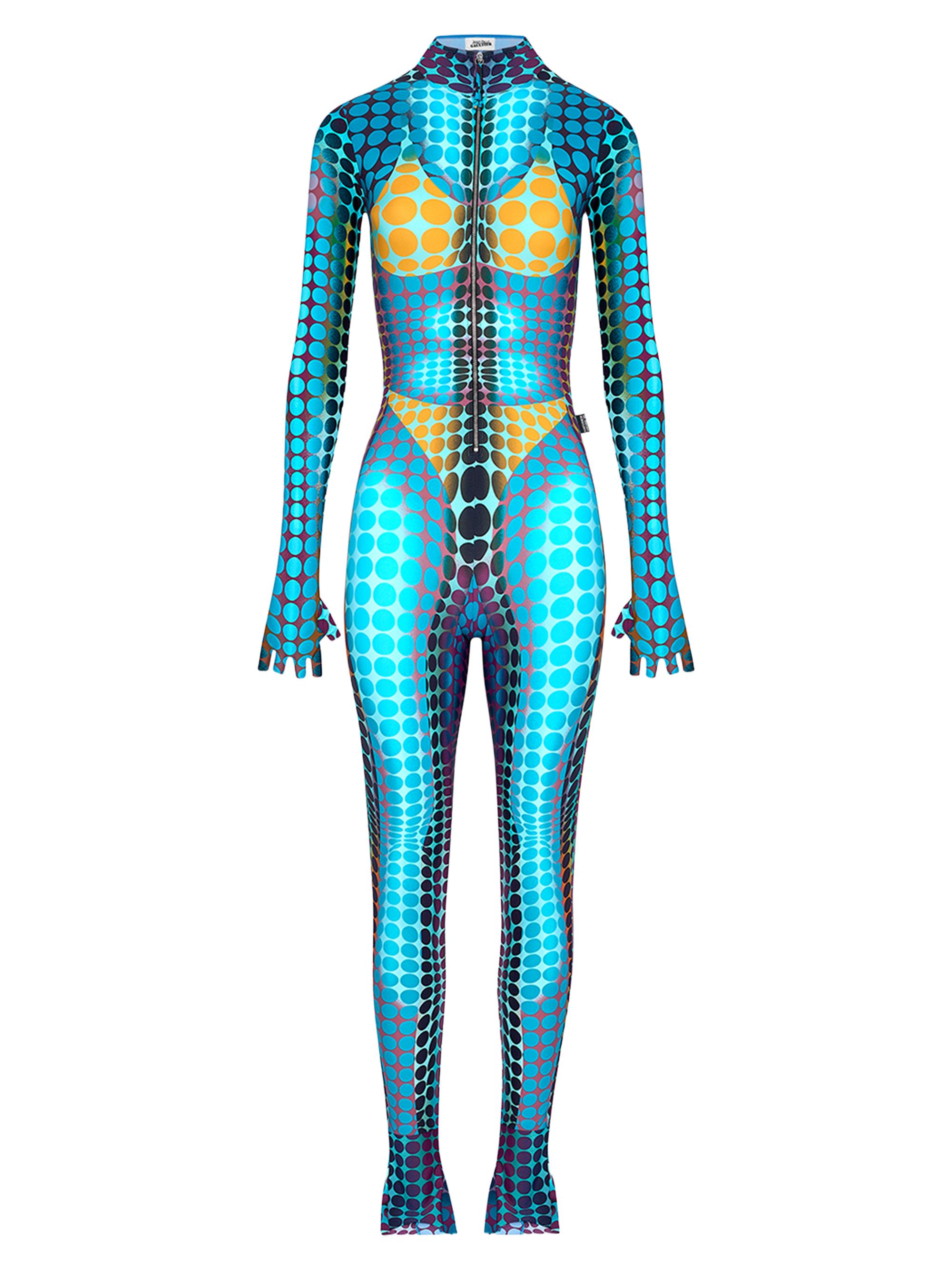 Jean Paul Gaultier Women's Icon Prints: The Dots Jumpsuit - Blue Purple Yellow