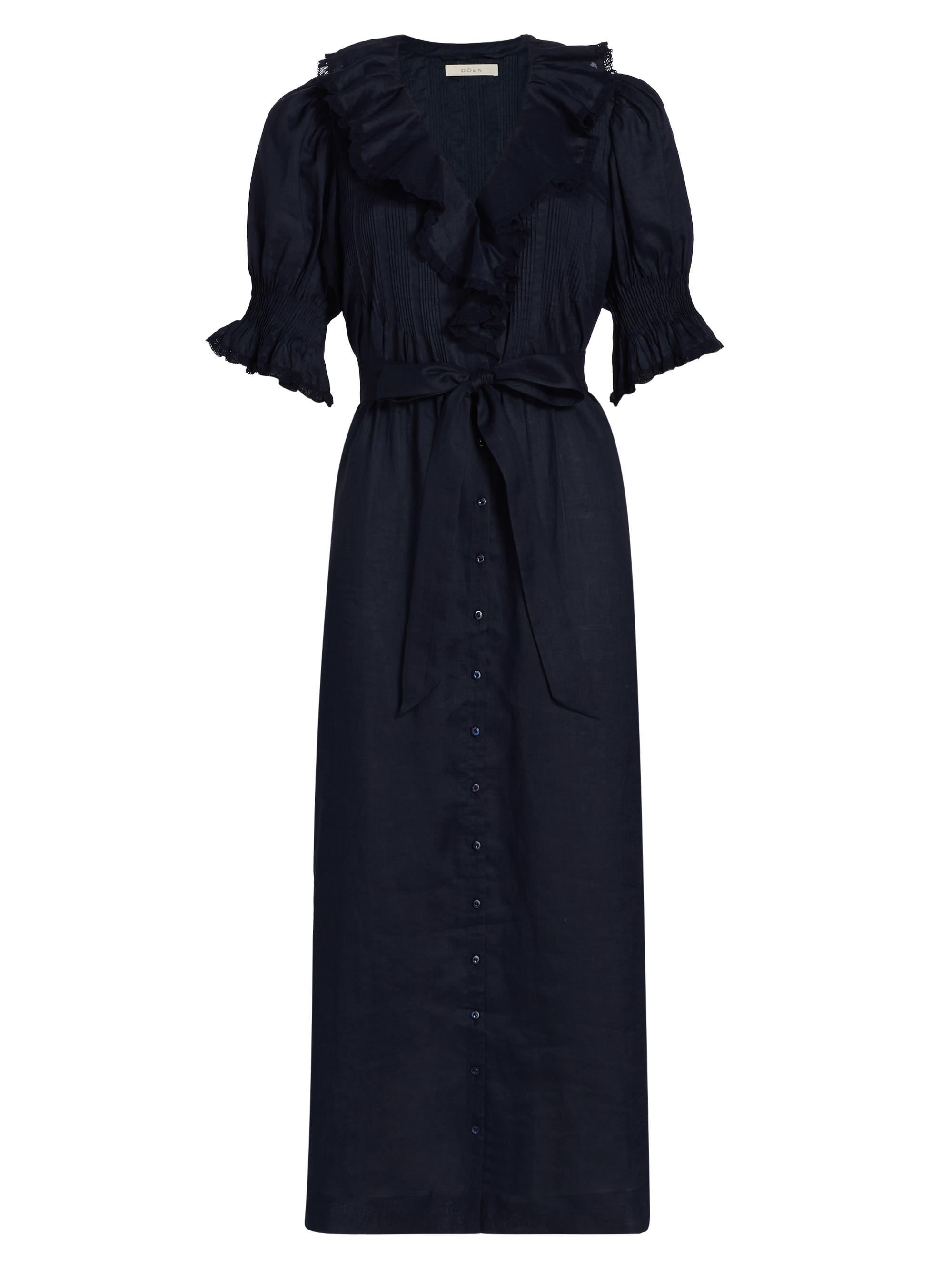 DÔEN Quinn Smocked Check Dress