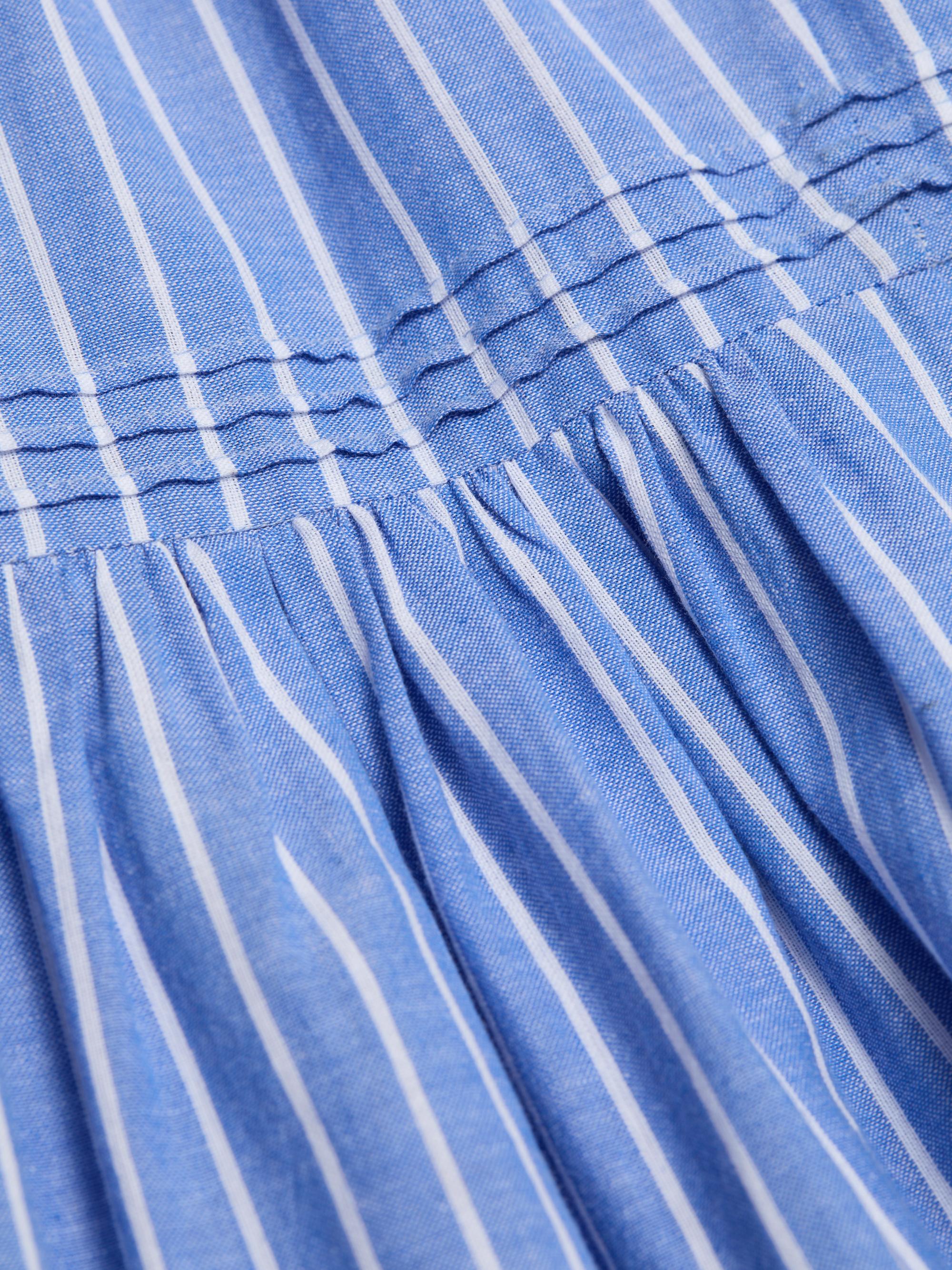 DÔEN Sebastiane Tiered Striped Cotton Midi-Skirt | Saks Fifth Avenue