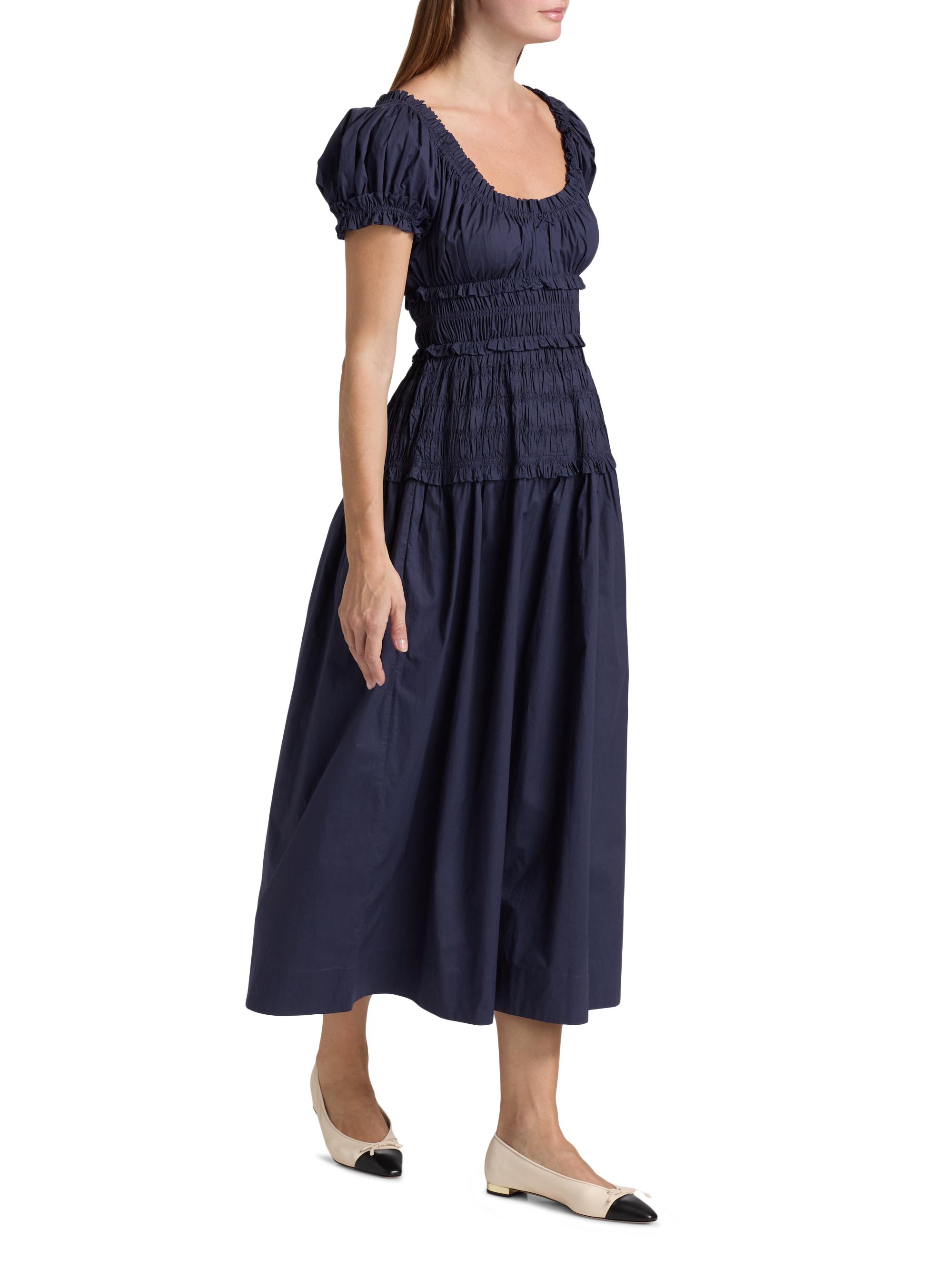 DEN Leanne Cotton Scoopneck Midi-Dress | Saks Fifth Avenue