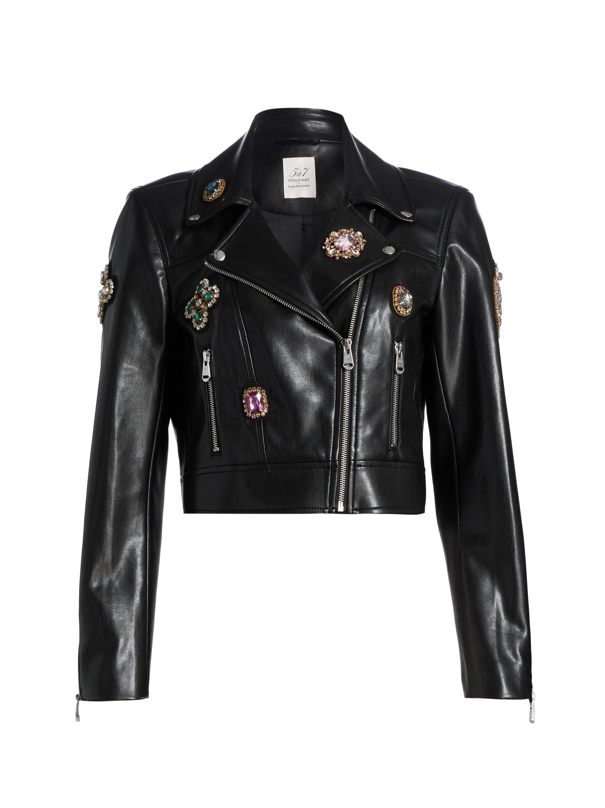 Re/done Studded Leather Biker Jacket | Saks Fifth Avenue