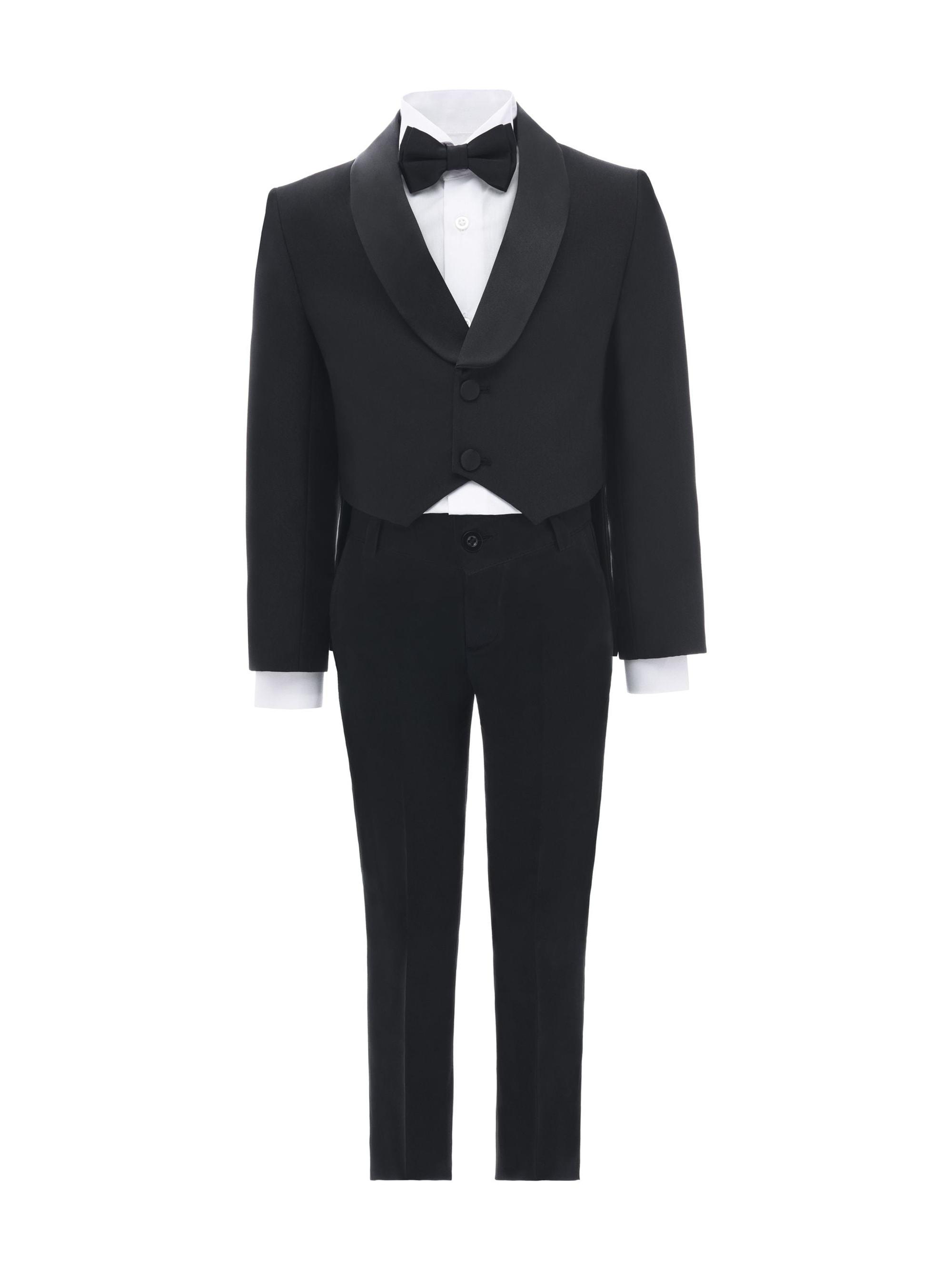 Moustache Baby Boy's & Little Boy's Classic Black Tailcoat Suit - Black