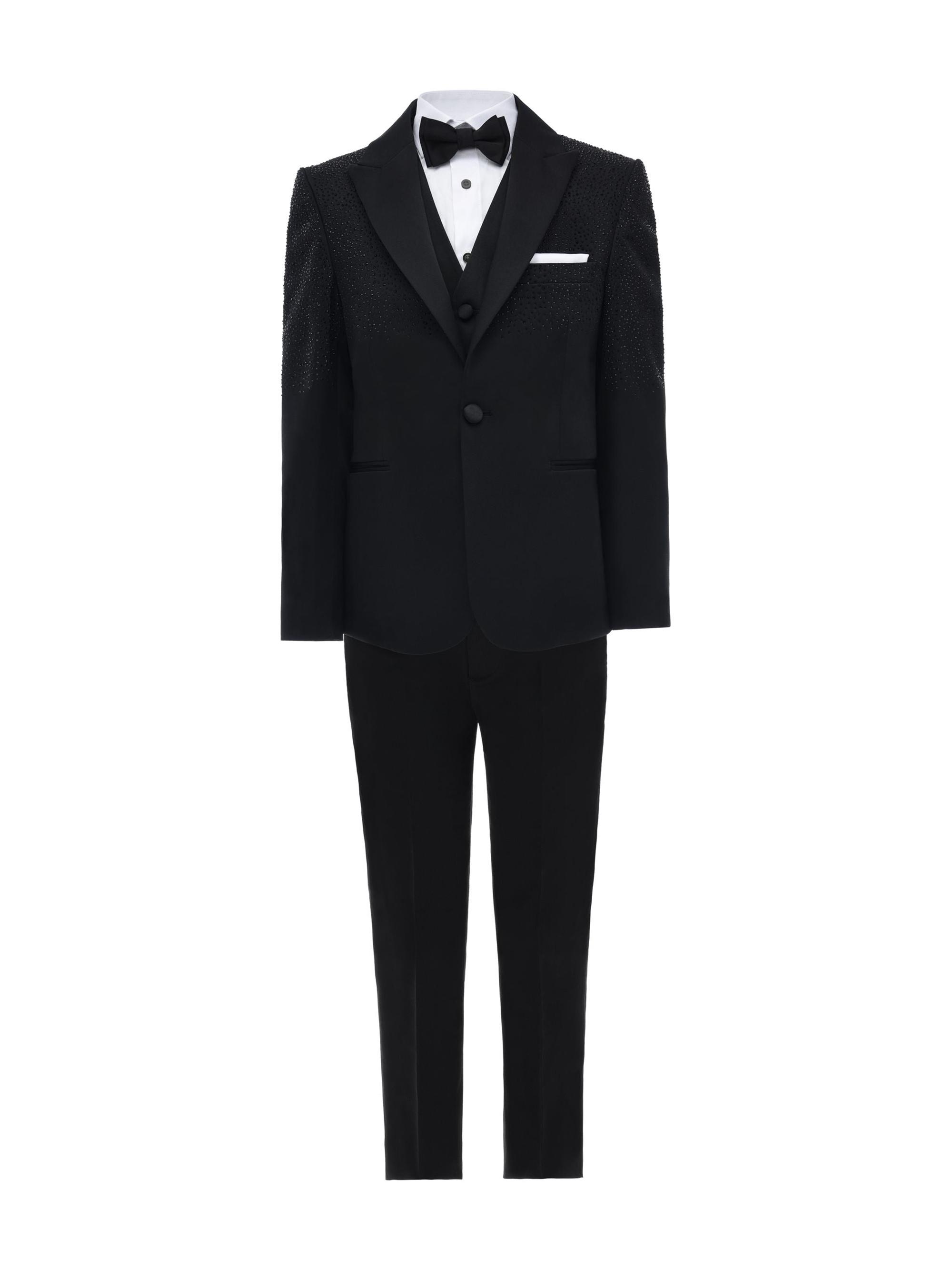 Moustache Little Boy's & Boy's Sparkle Suit - Black