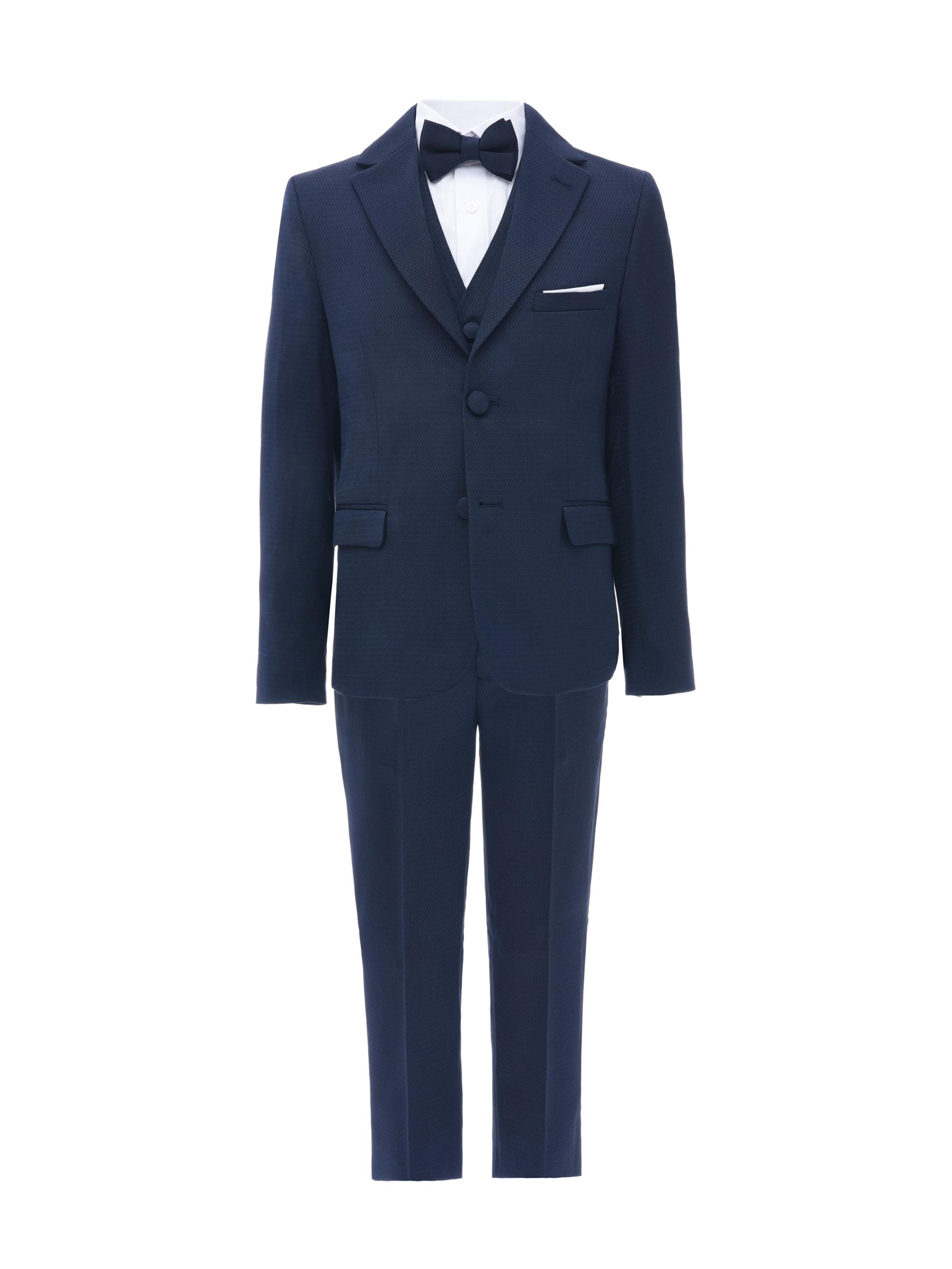 Moustache Little Boy's & Boy's Formal Suit - Navy